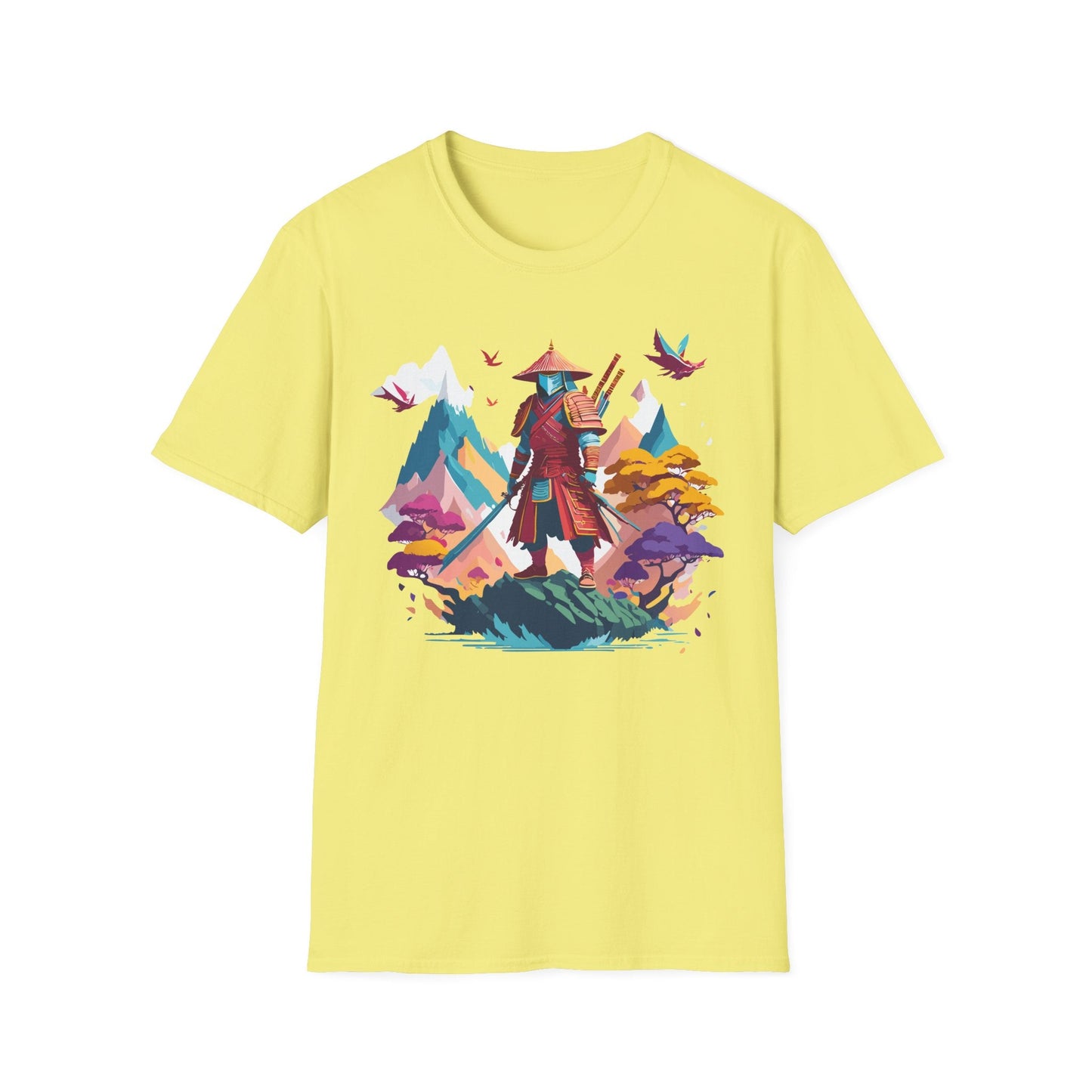 Samurai Shirt Unisex Samurai Tee Short Sleeve Gildan Softstyle 64000 100 Percent Ring Spun Cotton
