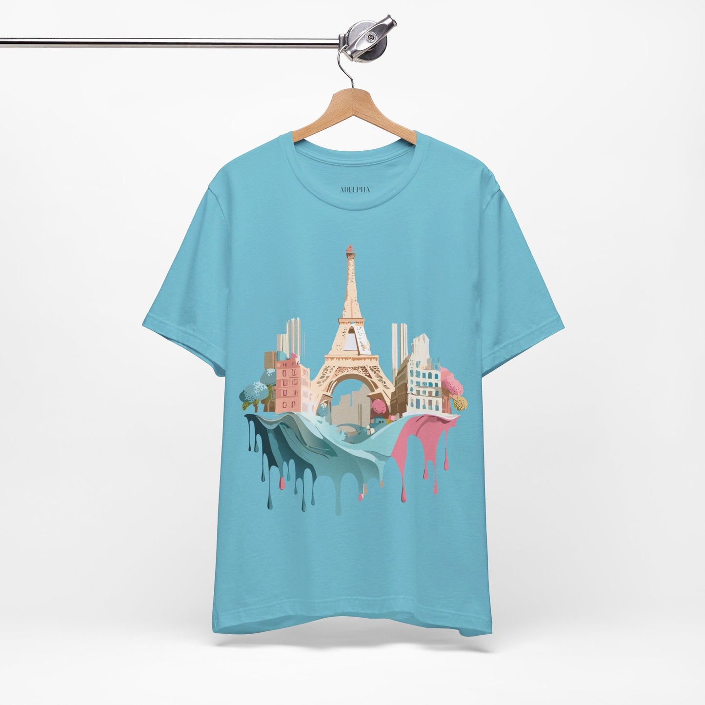 Paris Tourist Shirt Unisex Graphic Tee With Vintage Inspired Artwork Adelpha Art Design