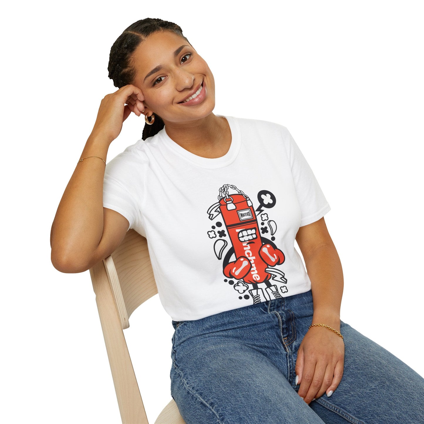 Cartoon Tee Shirt Unisex Animation Graphic Tee Funny Tee Cotton Softstyle 64000 Gildan