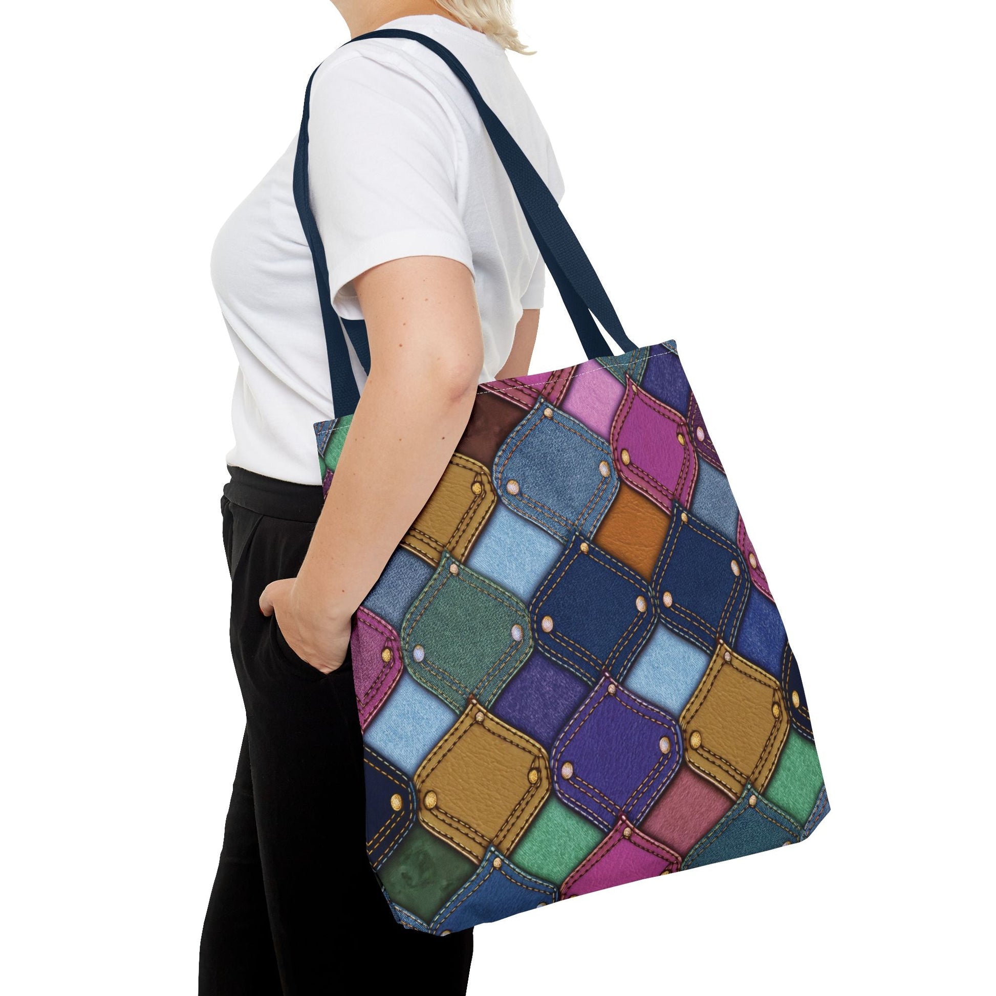 Denim Canvas Bag, Tote Bag Denim Printify