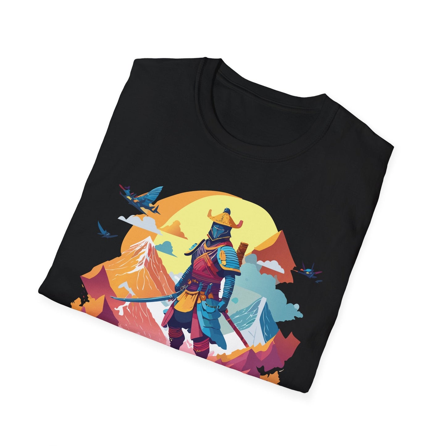Samurai Shirt Unisex Gildan Softstyle 64000 Tee 100 Percent Ring Spun Cotton Comfortable Everyday