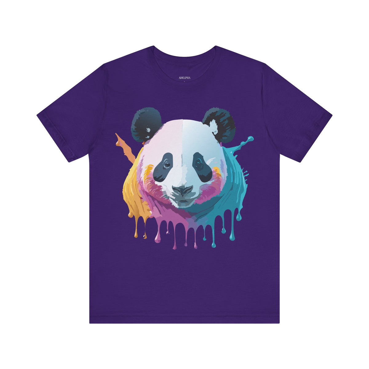 Panda Graphic Unisex Cotton Bella+Canvas Tee with Art Animal Design e143