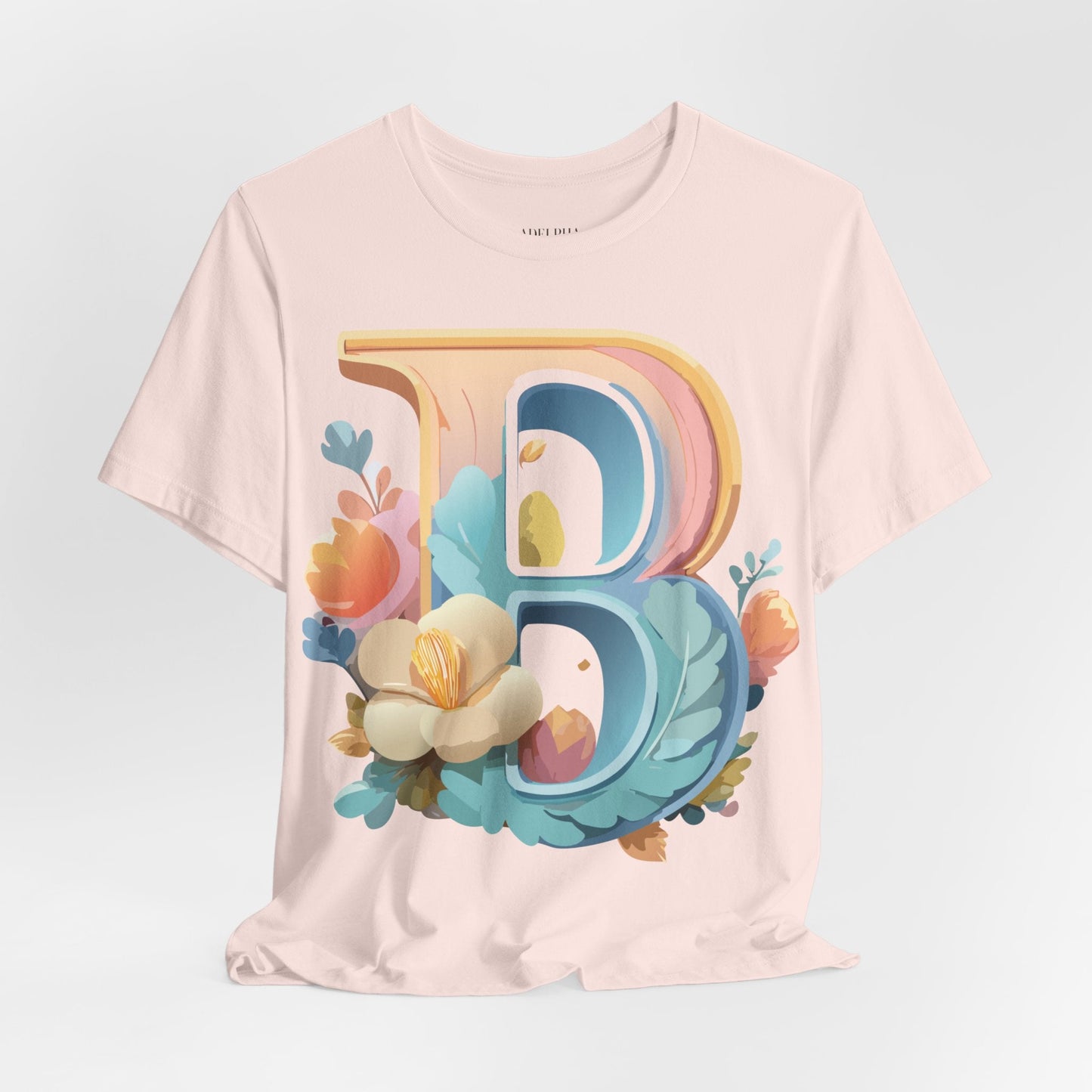 Letter B Graphic Tee Unisex Jersey Short Sleeve Vintage Artwork