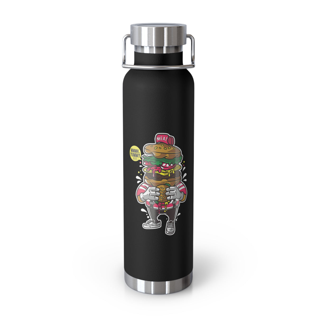 22oz Copper Insulated Water Bottle with Cartoon Design - CV93