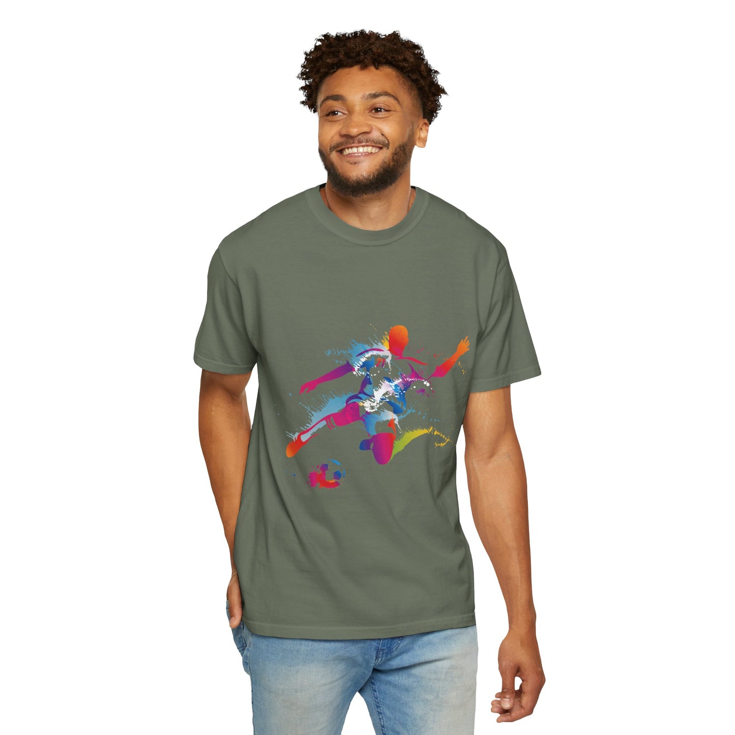 Unisex T-shirt with sports art design