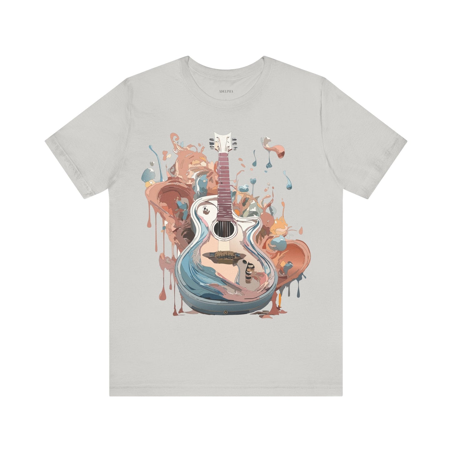 Music Graphic Unisex 100 Cotton Vintage Art with Musical Elements Tee 56