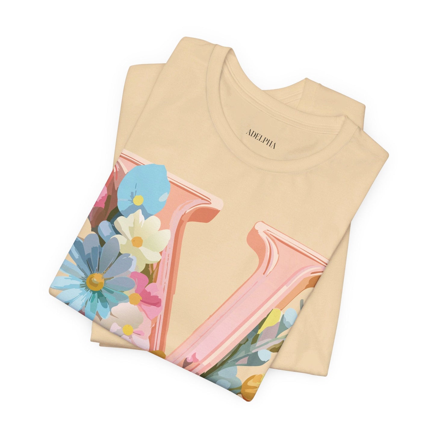 Letter V Shirt Unisex Graphic Tee With Vintage Inspired Artwork From Adelpha Official Edition
