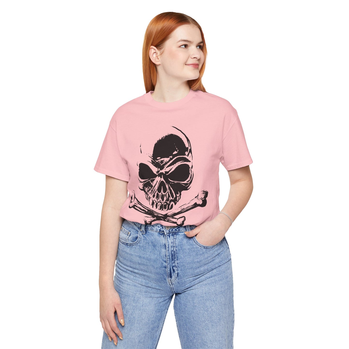 Black Skull Graphic Design Tee, Skull Shirt, Vintage Tees, Art Design T-Shirt, Vintage Graphic Tee, Art Shirts with Skulls