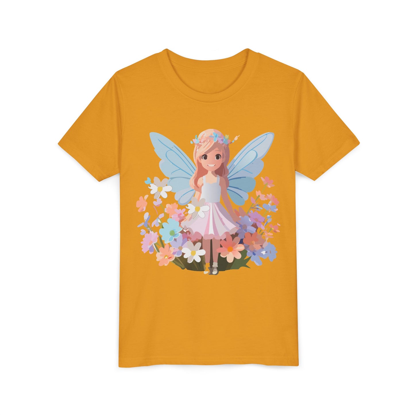 Enchanting Fairy Floral Youth Short Sleeve Tee - Perfect for Spring Celebrations (9-14)