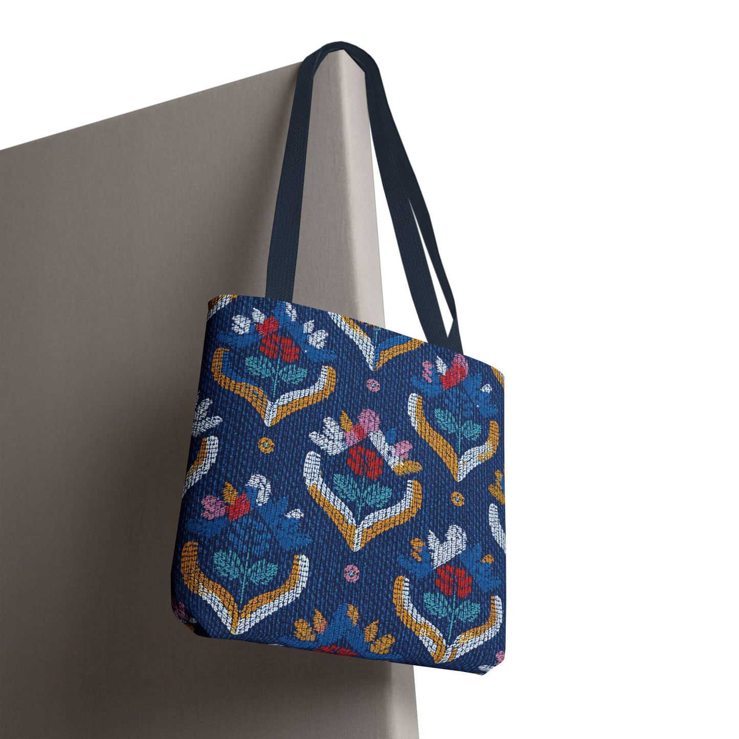Denim Fabric Imitation Print Unisex Canvas Bag Poly Spun 3 Sizes Tote Bag 150