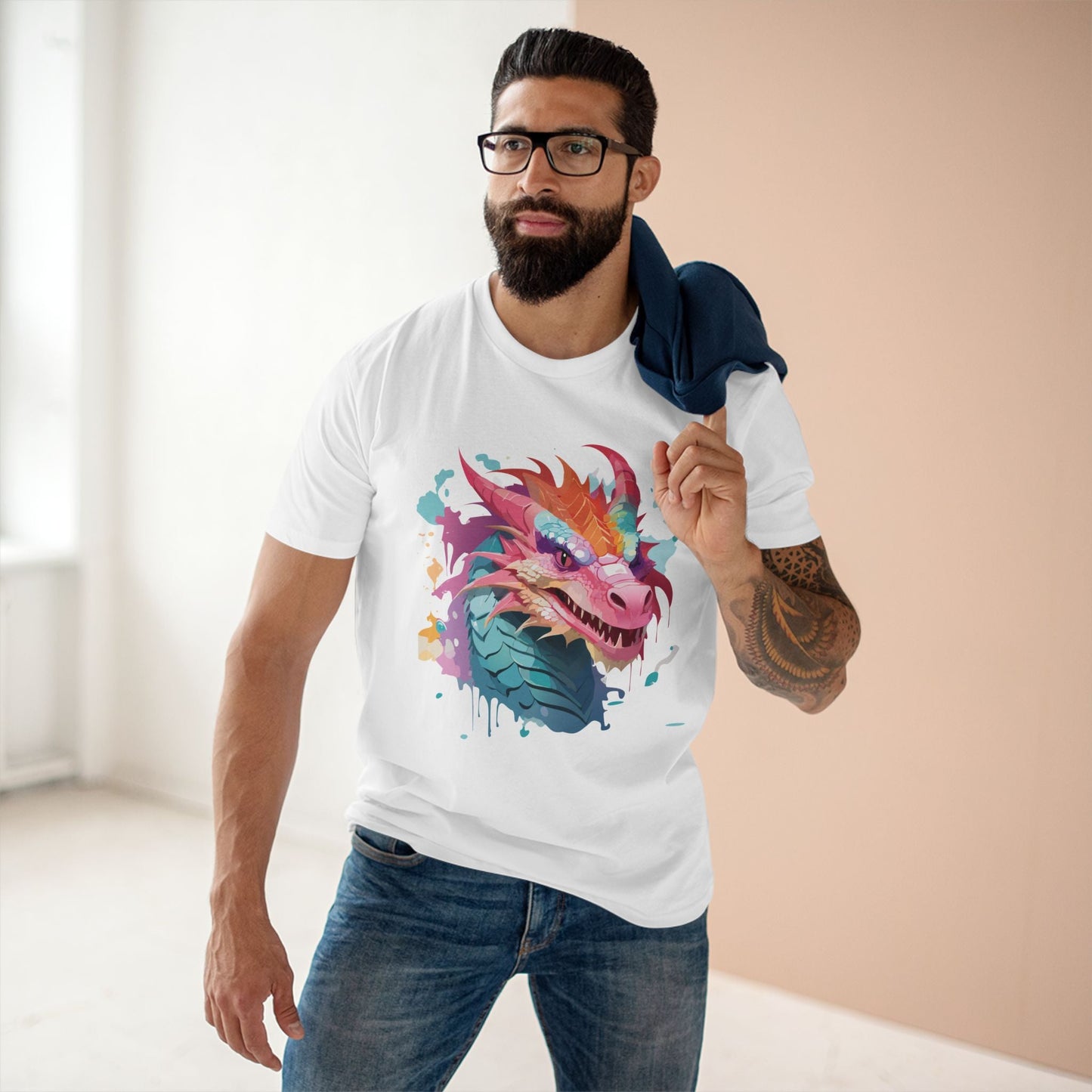 Dragon Graphic Unisex 100 Cotton Staple Tee 1