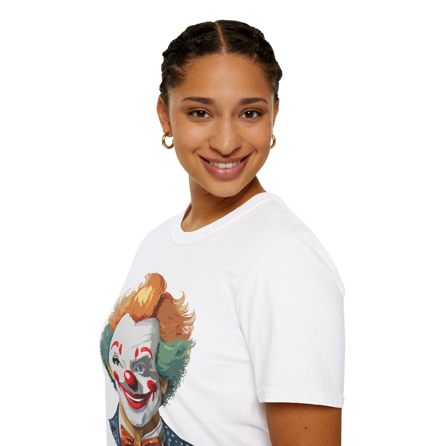 Unisex Short Sleeve Softstyle Clown T Shirt With Funny Man Circus Theme Tee Gildan 64000