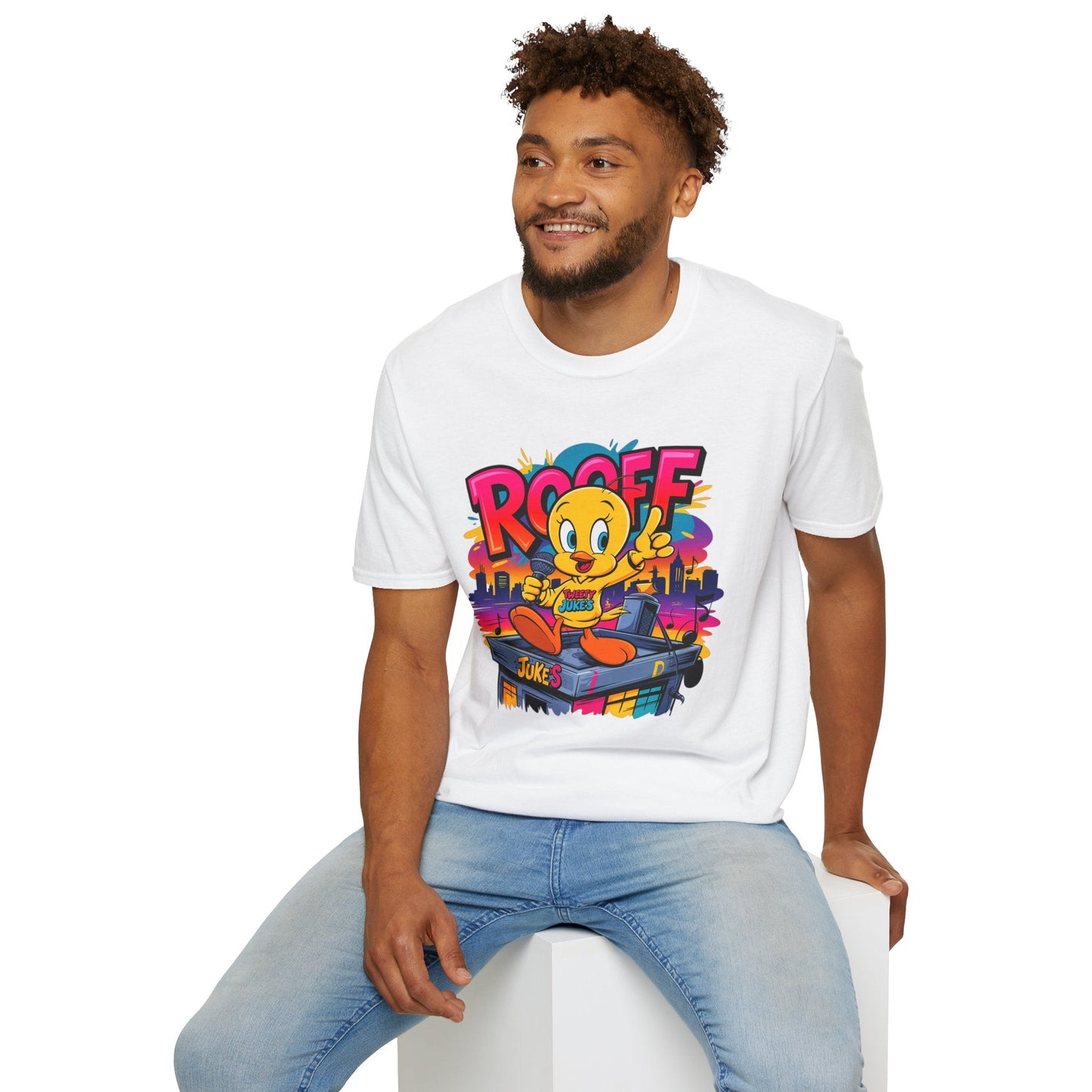 Unisex Cartoon T Shirt With Animation Funny Animals Tee Softstyle Gildan 64000 Cotton