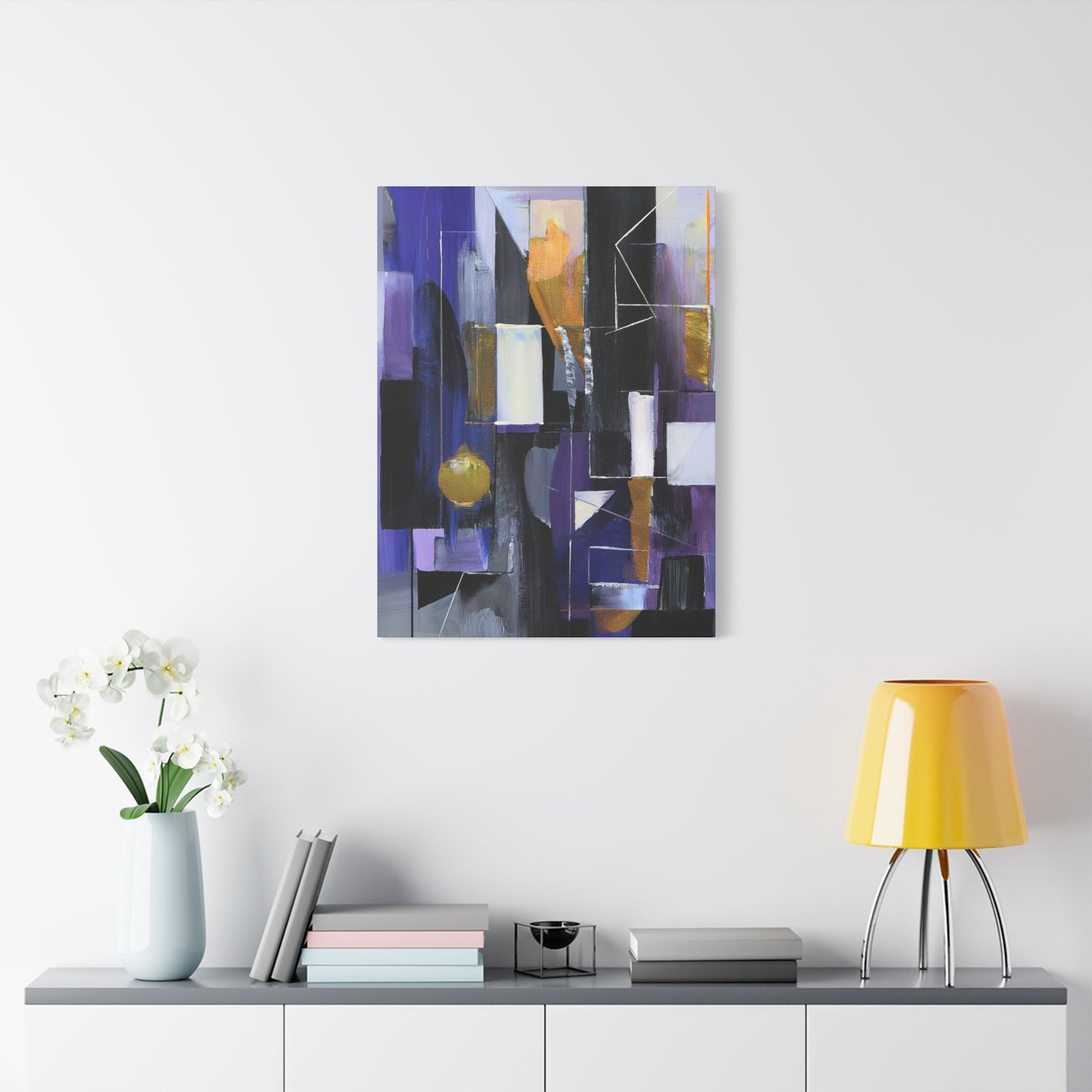 Purple Abstract Painting Print Canvas 20x24,20x30,24x30, 24x32,24x36,30x40, 32x48,36x48,40x60 Pine-Wood Inner Frame ABS-31
