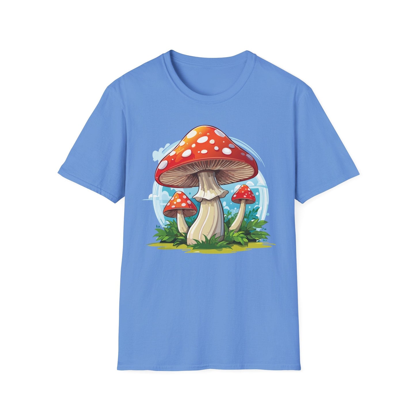 Mashroom Tee Shirt Unisex Funny Mashroom Design 100 Percent Cotton Softstyle Tee
