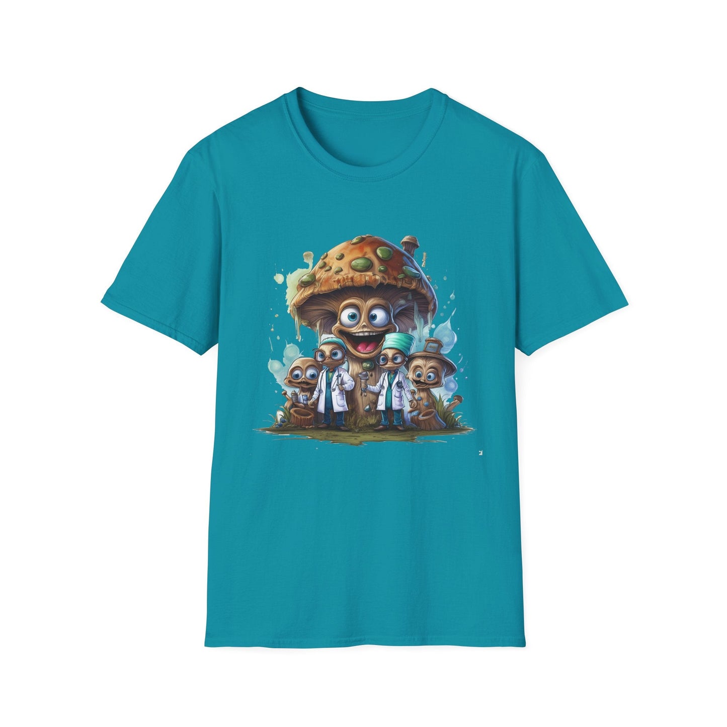 Mashroom Tee Shirt Unisex Funny Mushroom Design Softstyle 64000 Cotton Graphic Tee