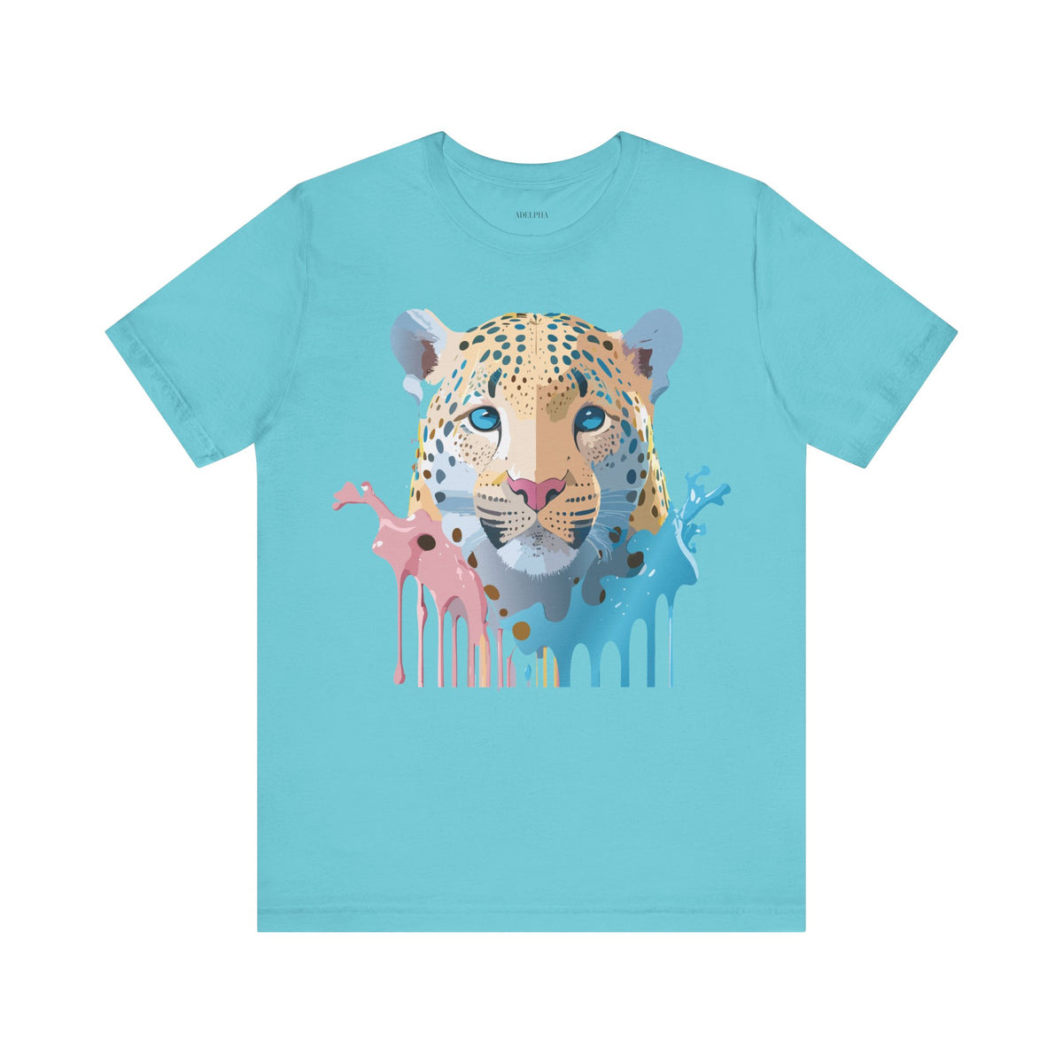 Cheetah Graphic Unisex Cotton Bella+Canvas Tee with Art Animal Design e300