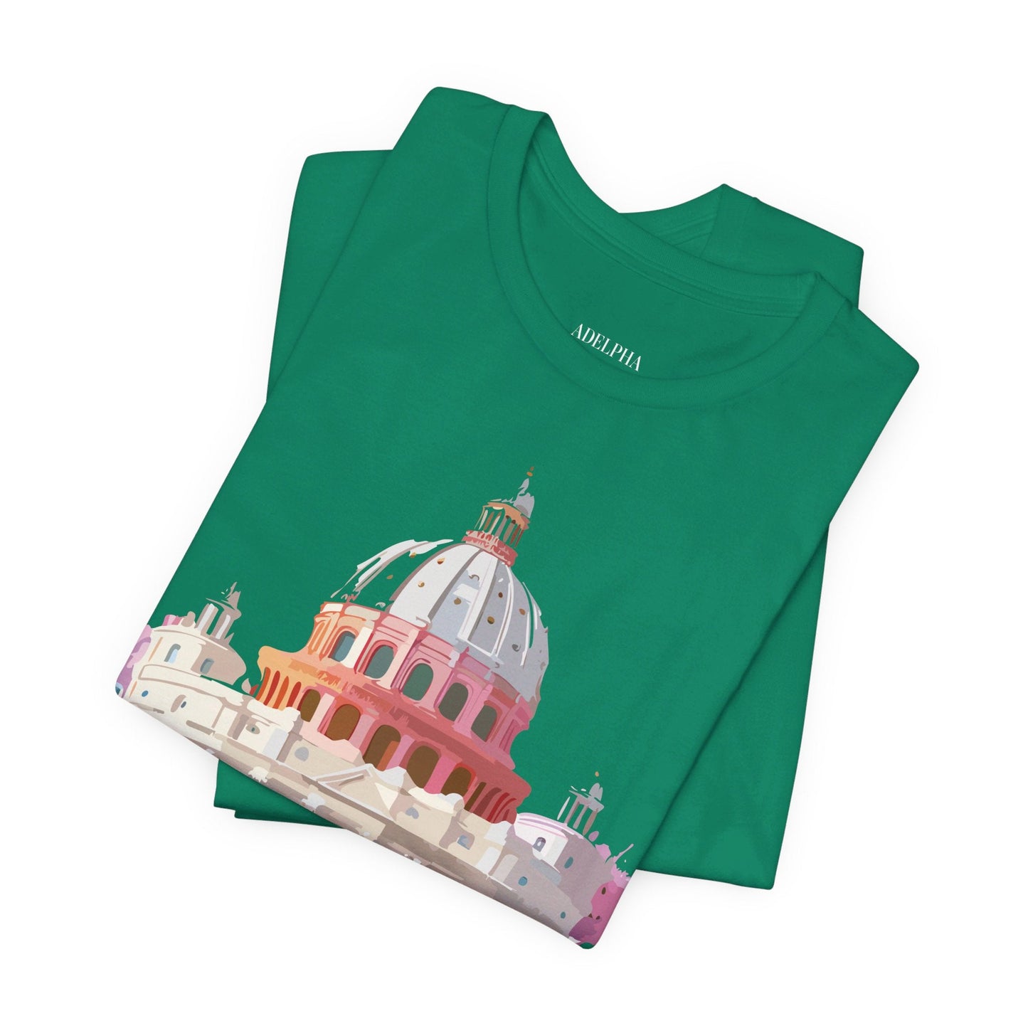 Unisex Graphic Tee With Rome Artwork By Adelpha Vintage Inspired Short Sleeve Shirt
