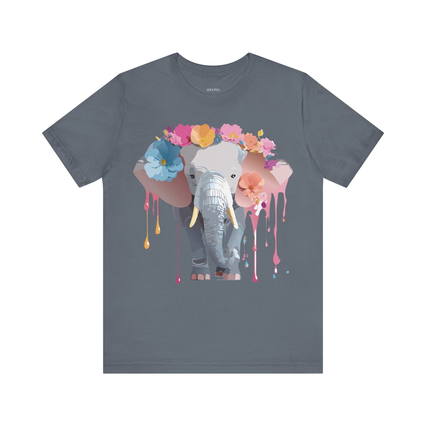 Vintage Inspired Adelpha Elephant Graphic T Shirt Unisex Short Sleeve Premium Artwork