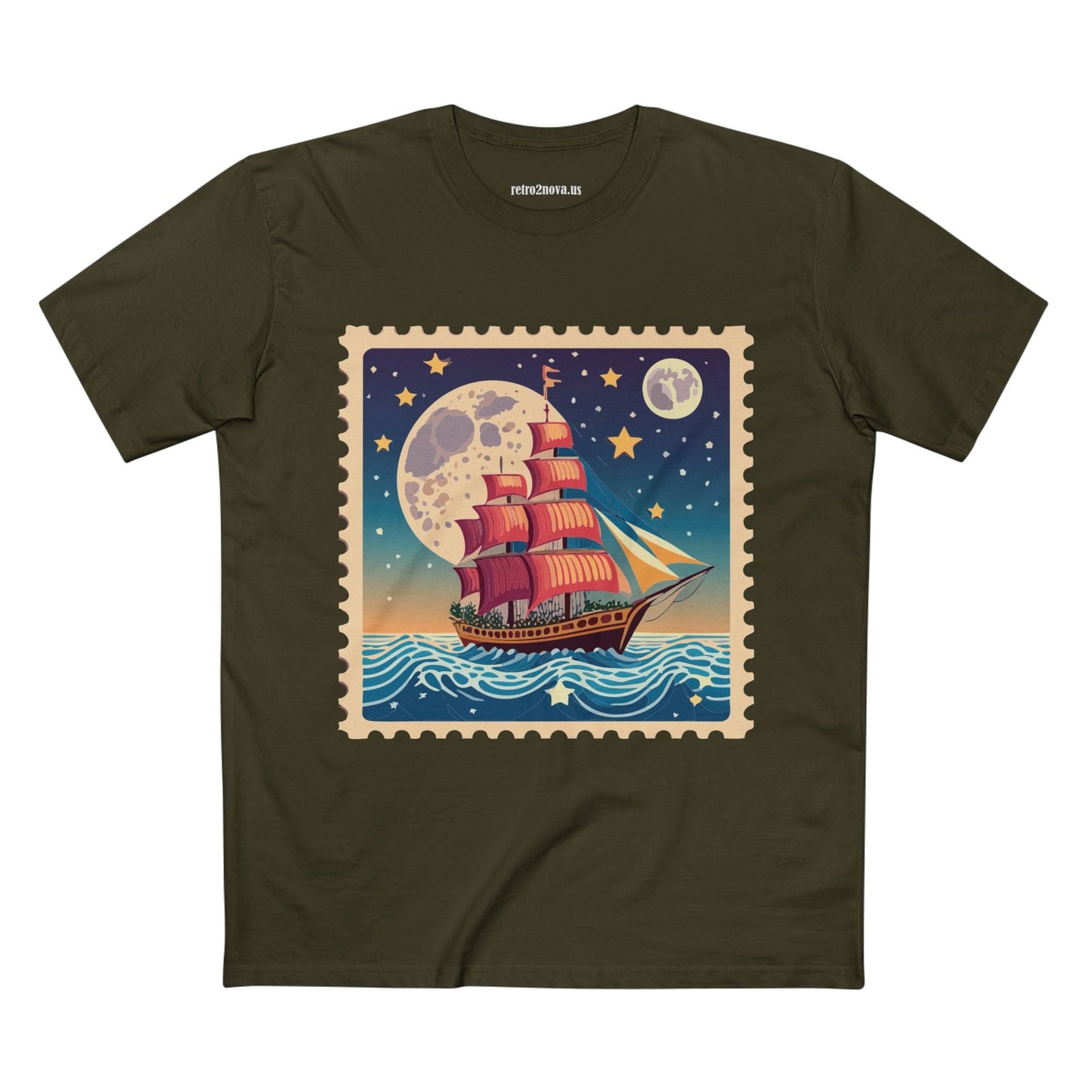 Stamp Shirt Postage Stamp Tee Unisex Premium Cotton Art Design Original Art By Retro2Nova Collection