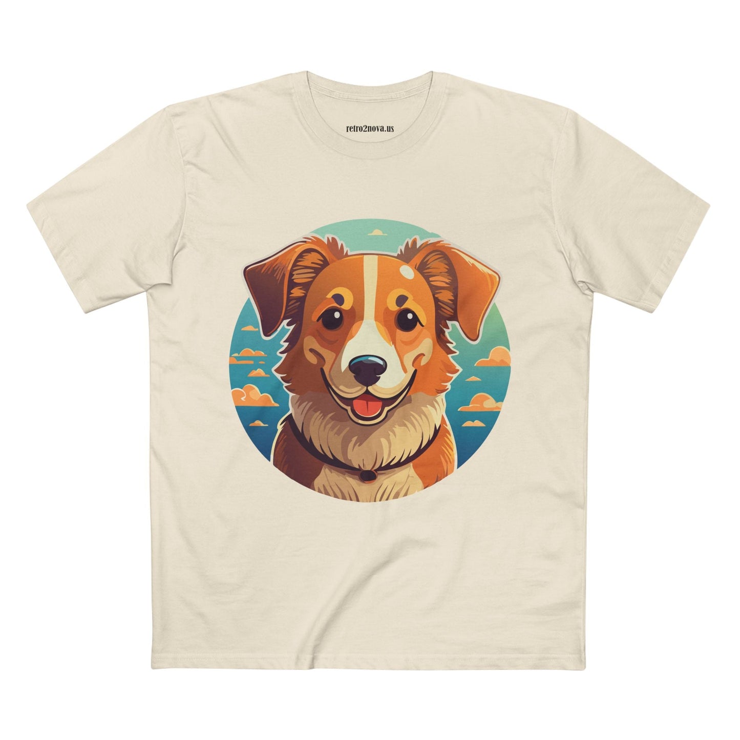 Unisex Animals Dog Shirt With Original Art Design Premium Cotton Tee By Retro2Nova Art Collection Soft Breathable Comfort