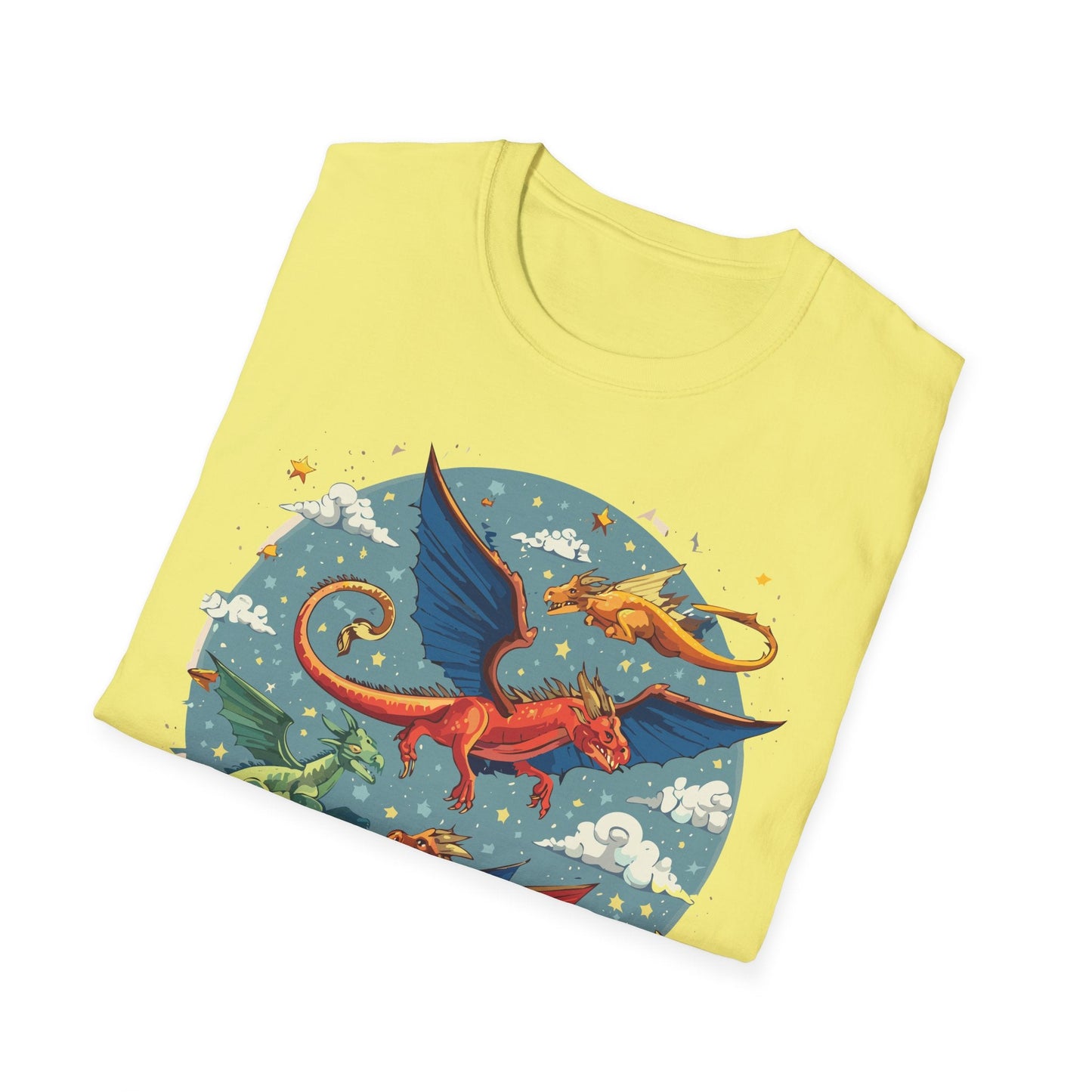 Dragon Graphic Unisex 100 Cotton Tee with Animal Artwork Design 12