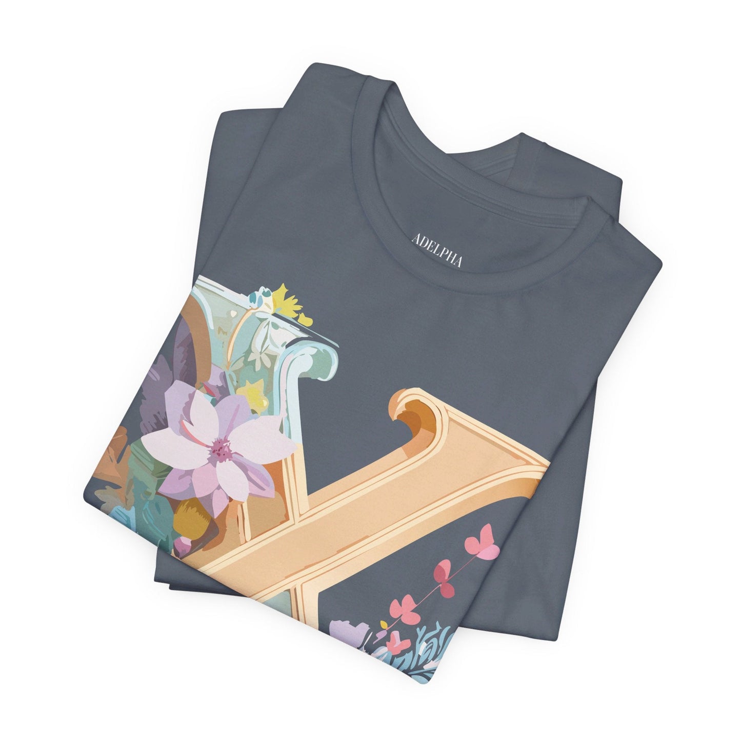 Letter X Shirt Graphic Tee Unisex Vintage Inspired Artwork By Adelpha Premium Comfort