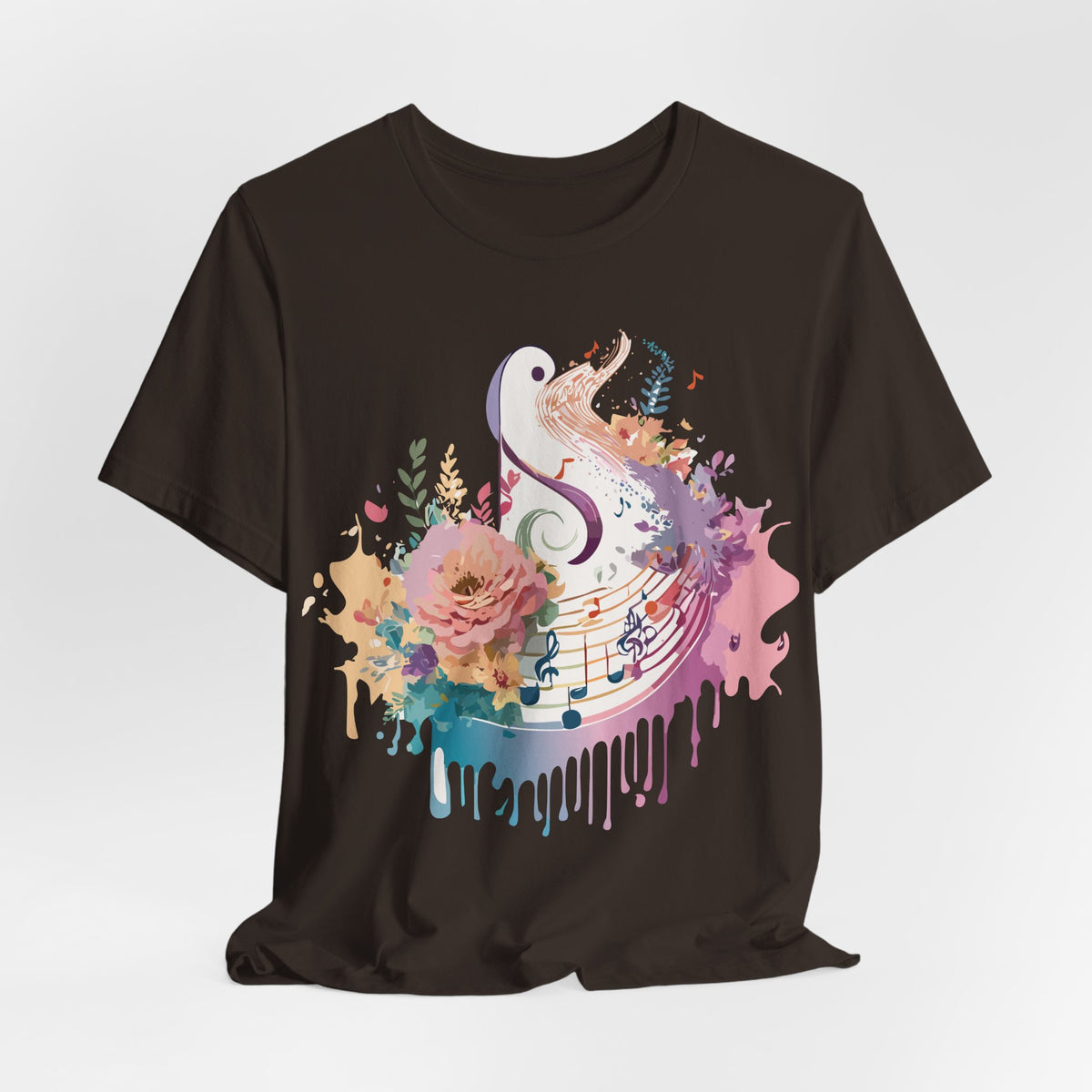 Music Graphic Unisex Cotton Bella+Canvas Tee with Art Design n166