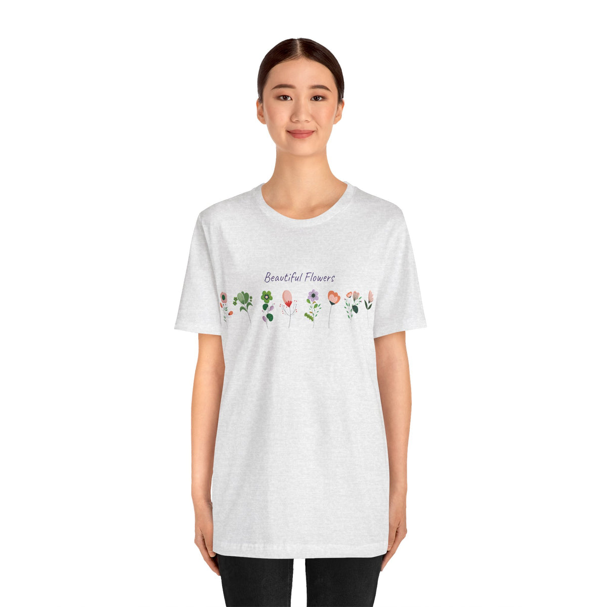 Floral Graphic Tee Shirt - Bella+Canvas Unisex 100 Cotton 51