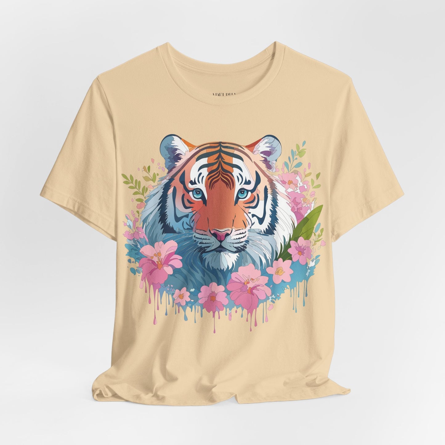 Tiger Graphic Tee Unisex Short Sleeve Jersey From Adelpha Vintage Inspired Artwork