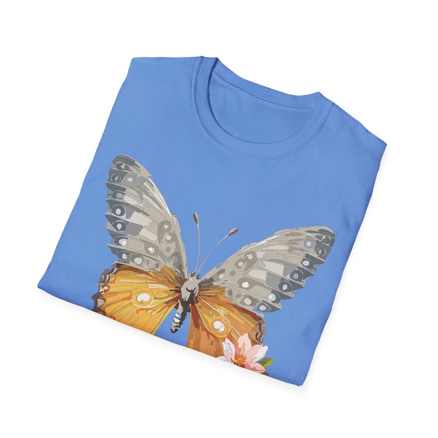 Unisex Butterfly T Shirt Monarch Print Softstyle Cotton Tee Gildan 64000 Lightweight Comfort