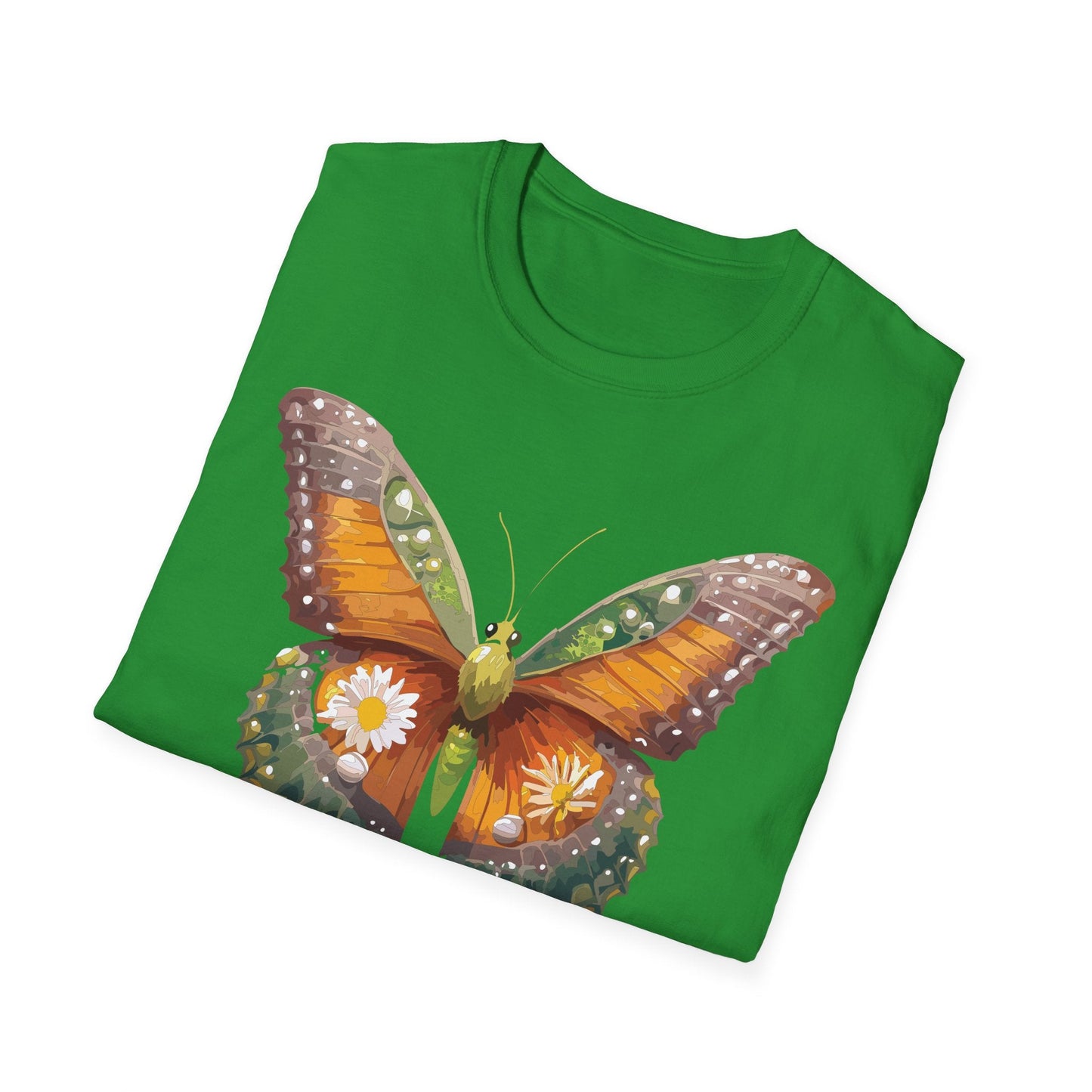 Butterfly T Shirt Unisex Monarch Shirt Gildan Softstyle 64000 100 Percent Ring Spun Cotton