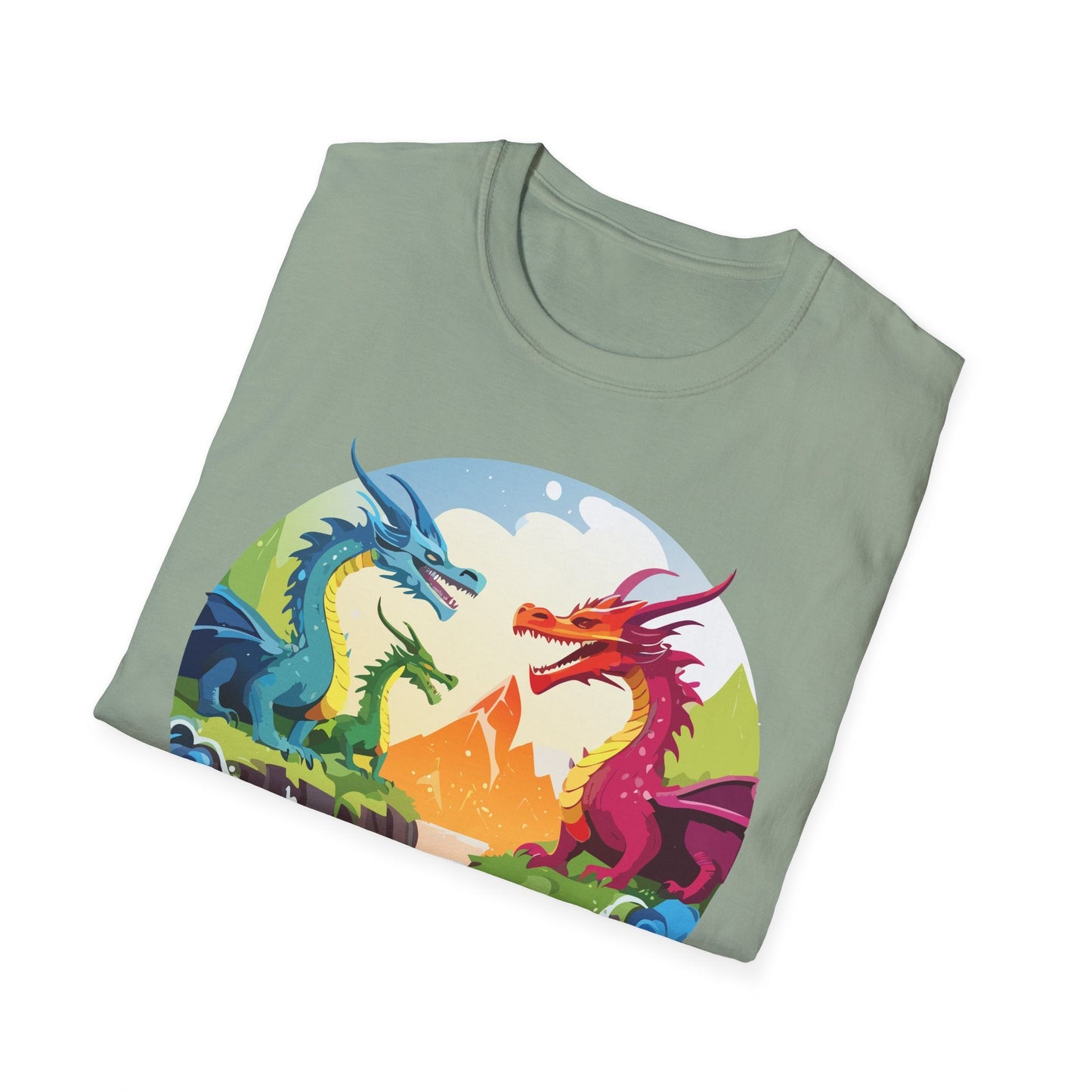 Dragon T Shirt Unisex Dragon Tee 100 Percent Ring Spun Cotton Softstyle Comfort Fit