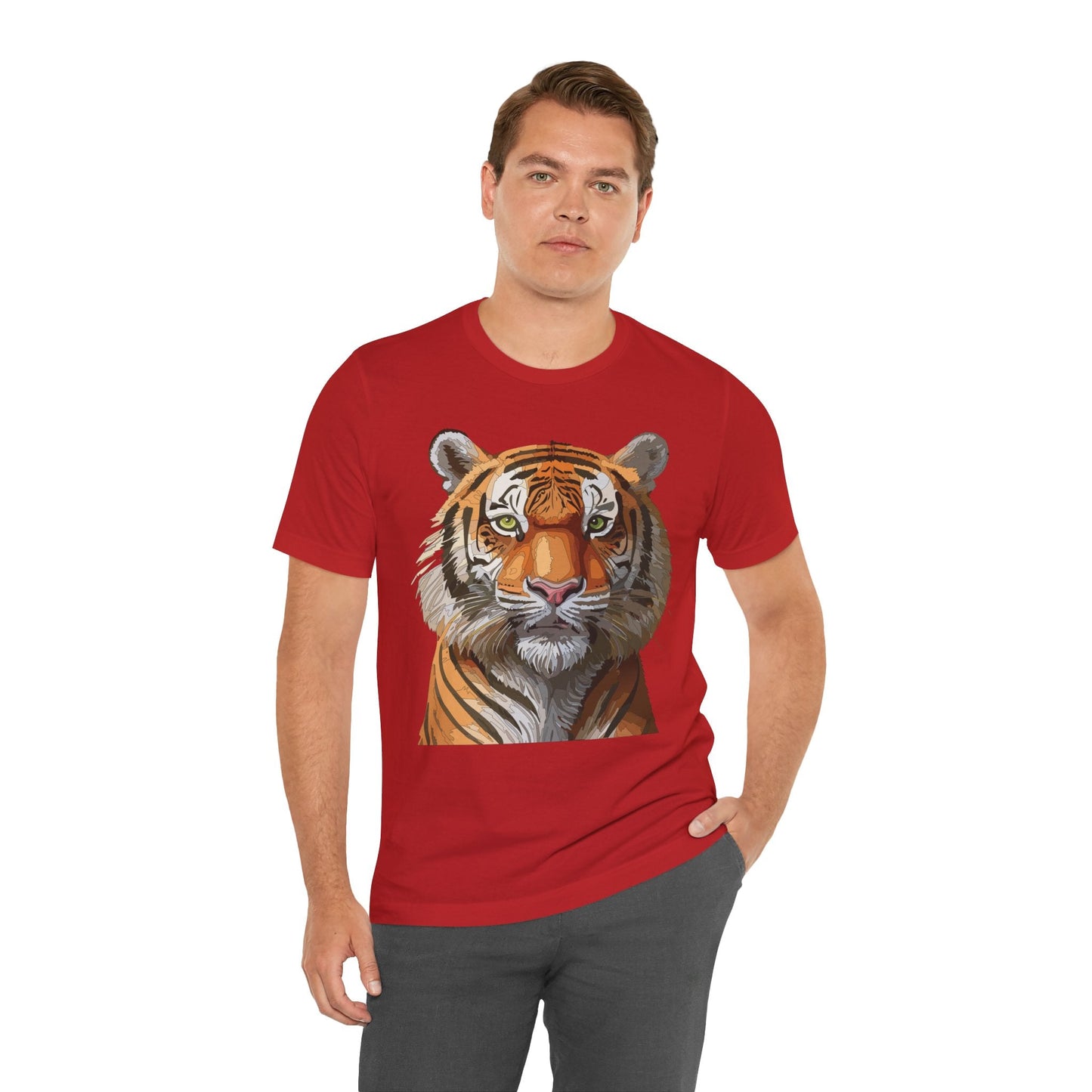 Unisex Animal Art Design Tee Shirt Wild Animals Graphic Tee Softstyle Gildan 64000