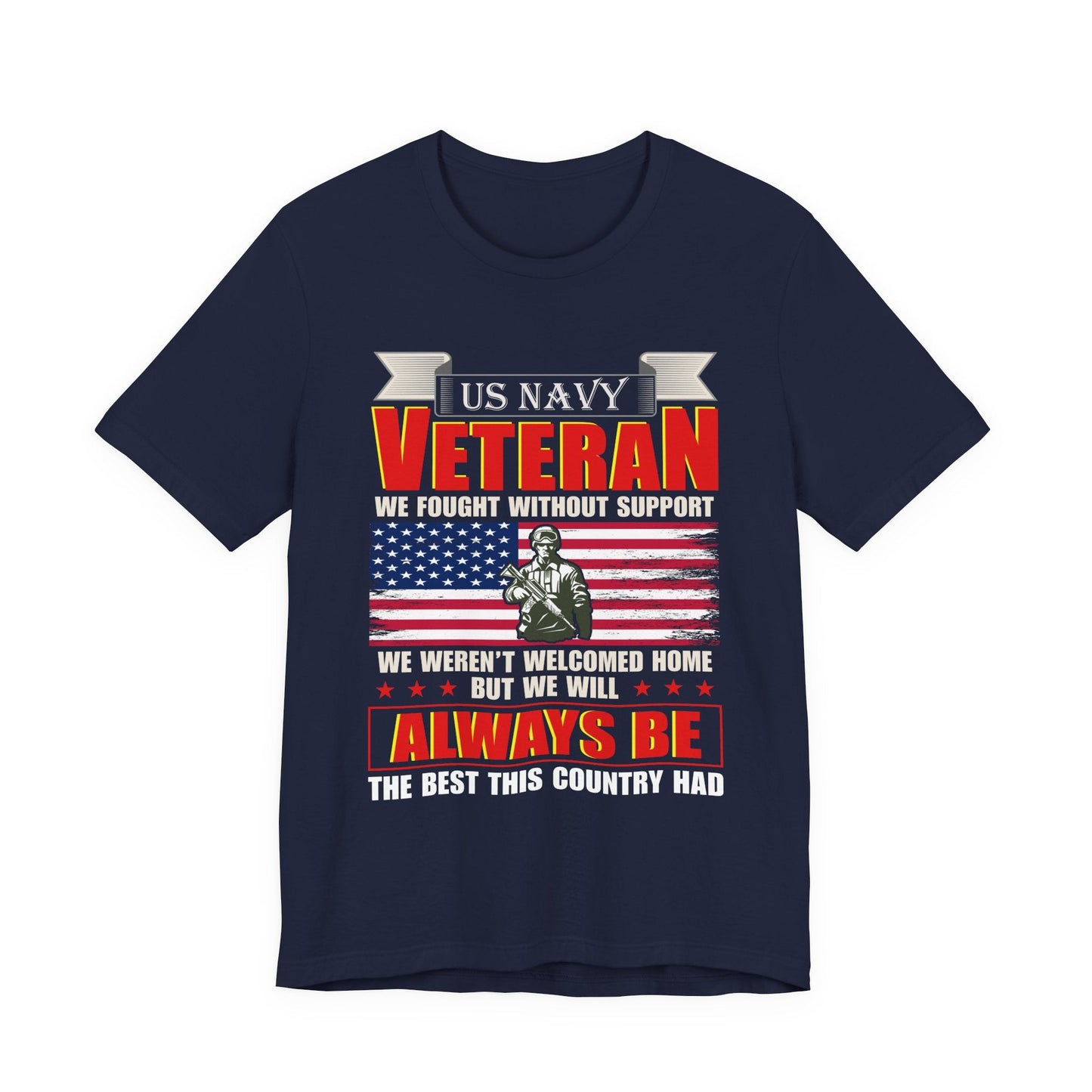Army Veteran Patriotic Graphic Design Unisex Cotton T-Shirt v42