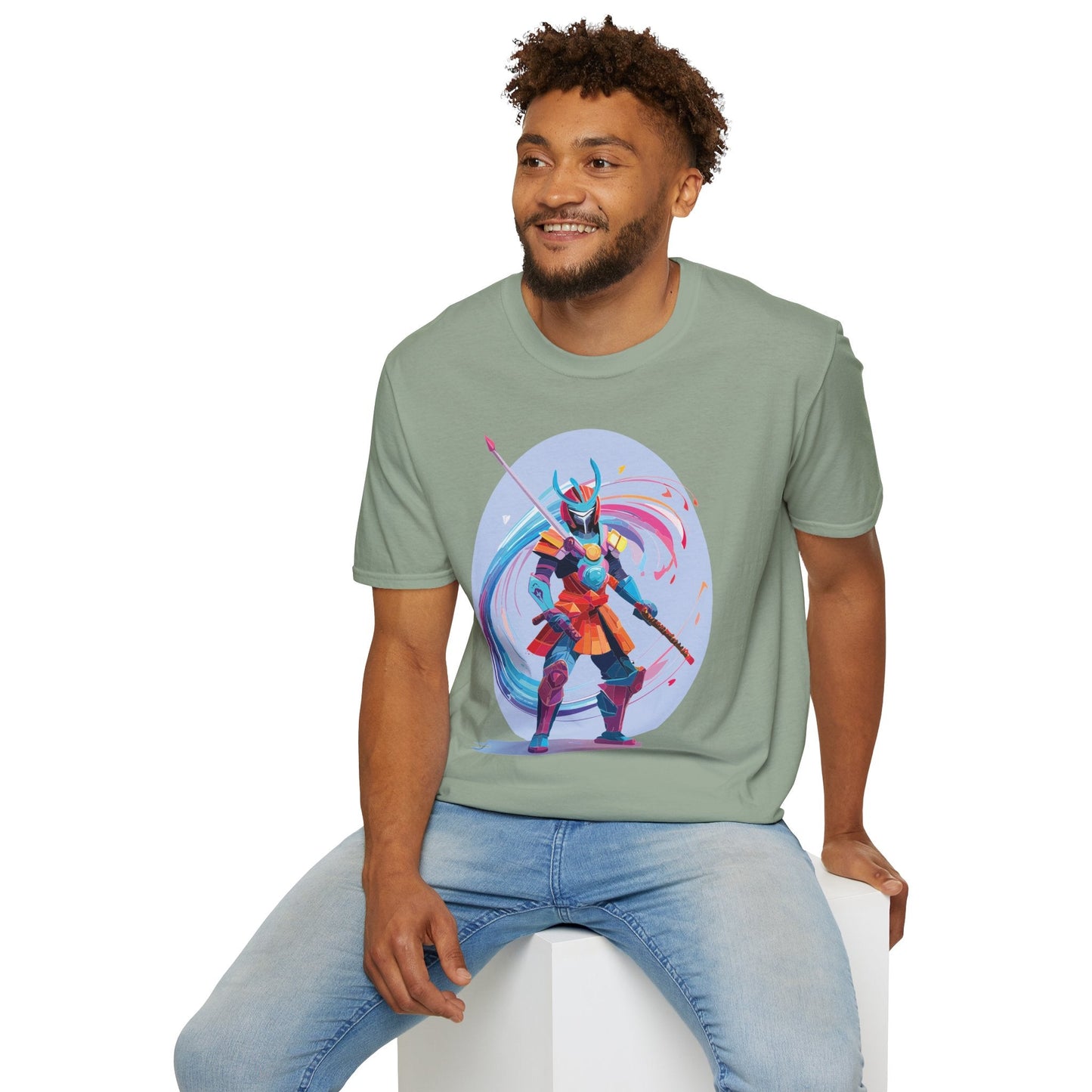 Samurai Shirt Unisex Gildan Softstyle Tee 100 Percent Ring Spun Cotton Samurai Design
