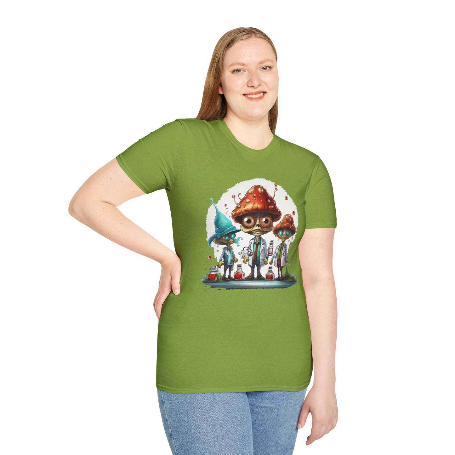 Mashroom Tee Shirt Unisex Funny Mashroom Design Cotton Tee Gildan Softstyle 64000