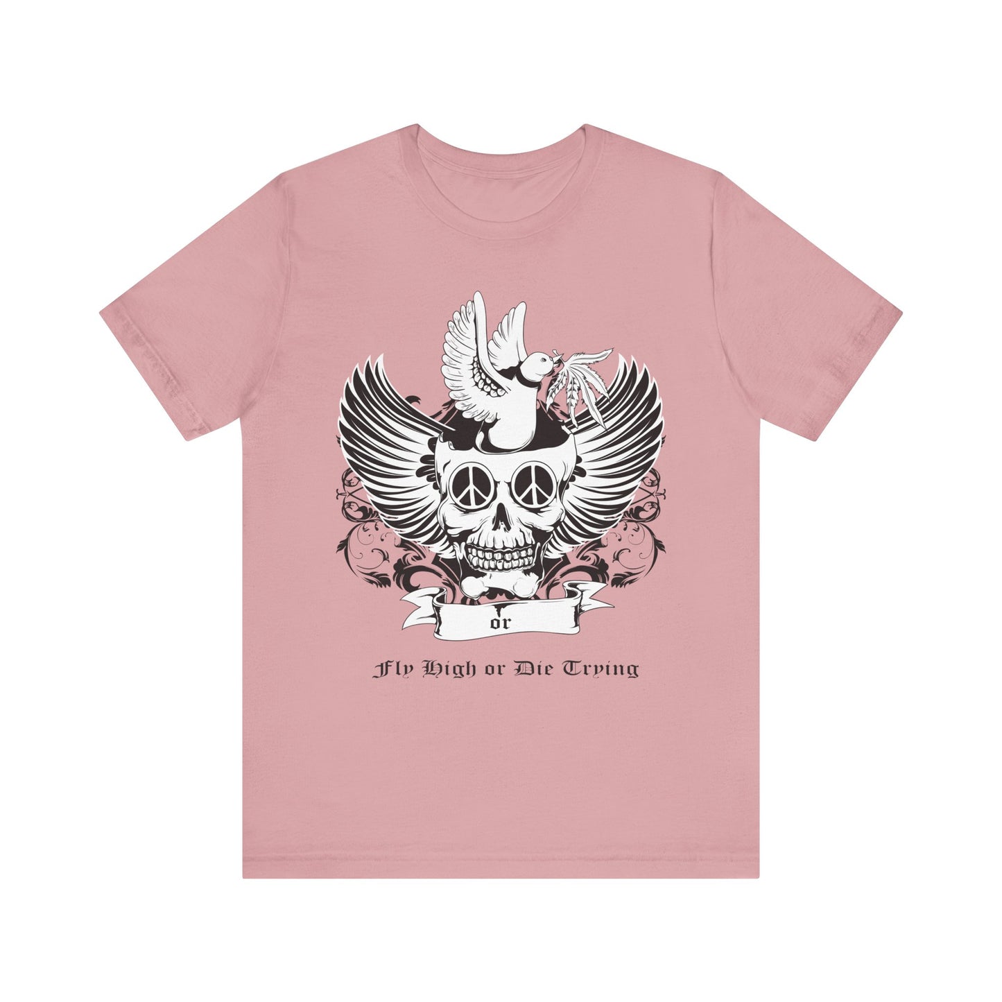 Bird Skull Graphic Design Tee, Skull Shirt, Vintage Tees, Art Design T-Shirt, Vintage Graphic Tee, Art Shirts with Skulls