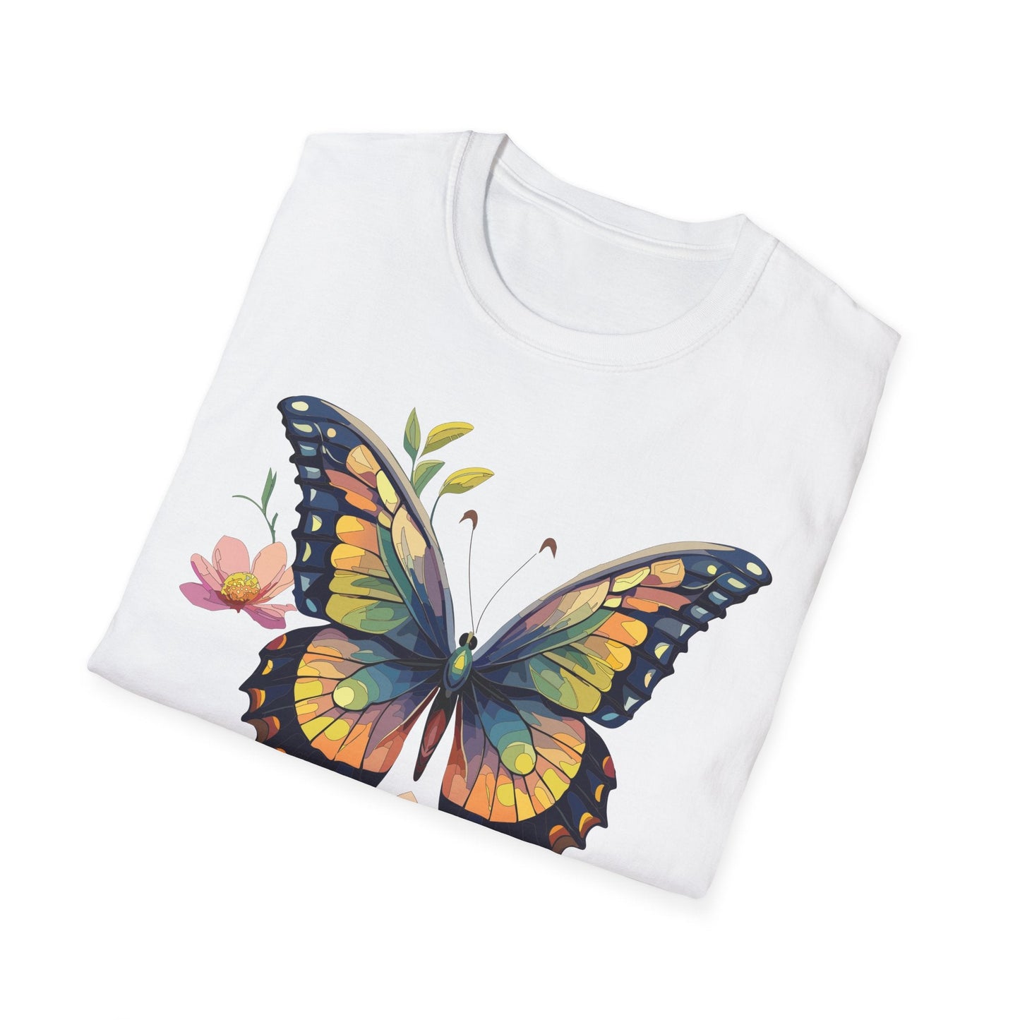 Butterfly Shirt Unisex Monarch Butterfly T Shirt Softstyle Cotton Tee One Hundred Percent Ring Spun