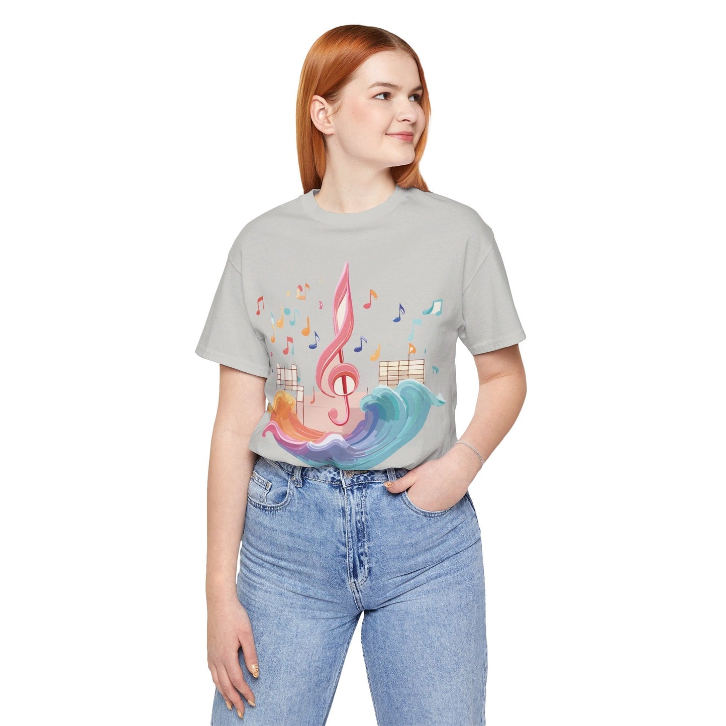 Music Graphic Unisex 100 Cotton Vintage Art with Musical Elements Tee 30