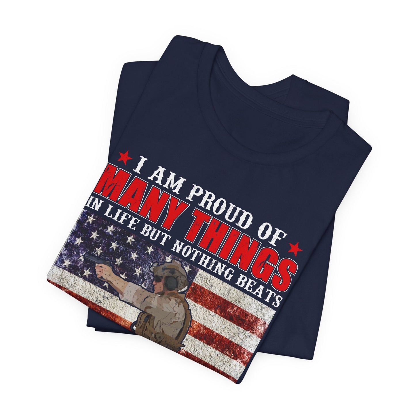 Army Veteran Patriotic Graphic Design Unisex Cotton T-Shirt v28