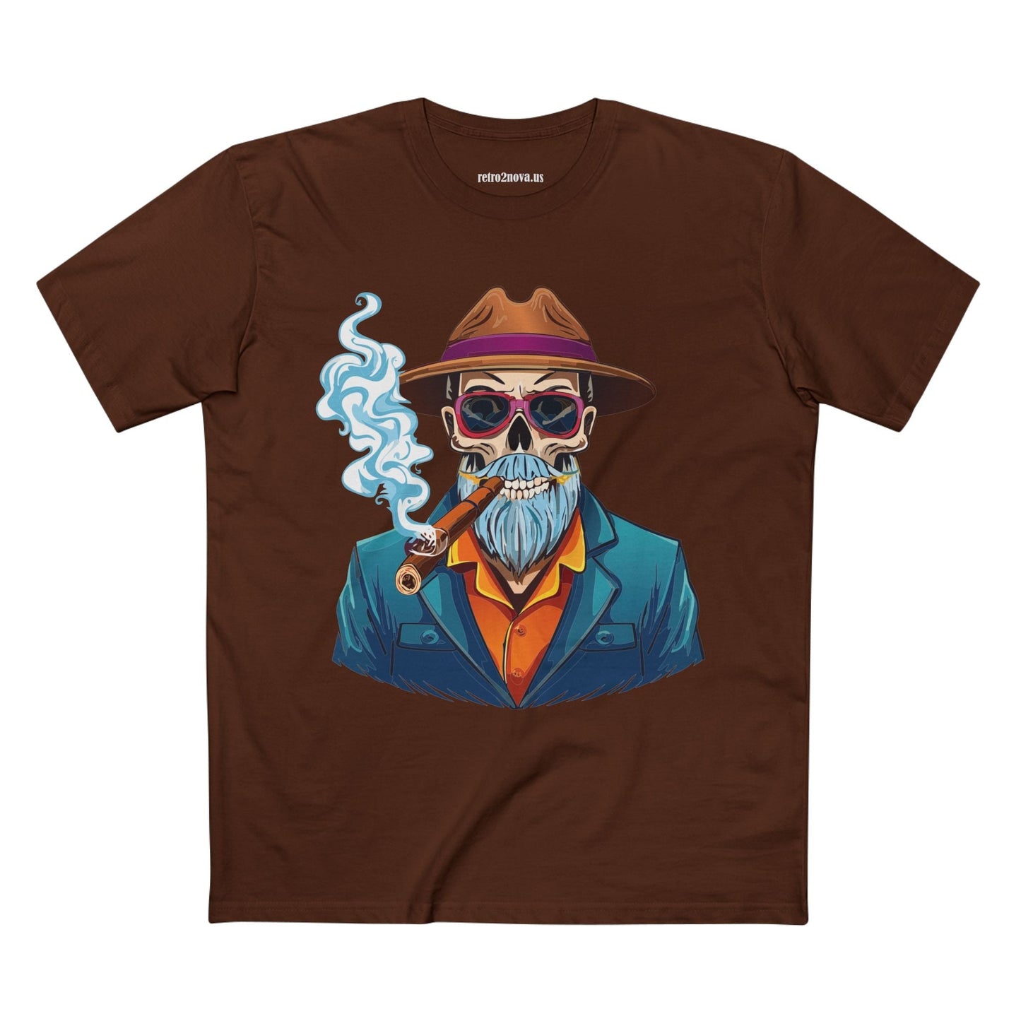 Skull Shirt Skeleton Tee Unisex Premium Cotton Art Design Original By Retro2Nova Exclusive Collection