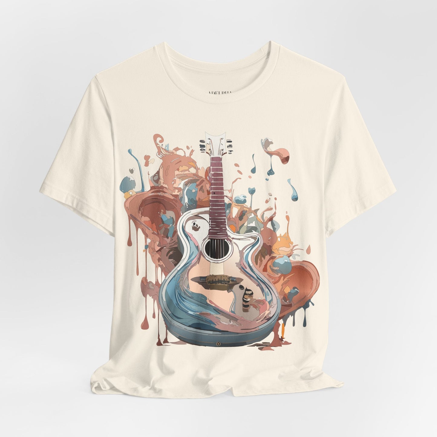Music Graphic Unisex 100 Cotton Vintage Art with Musical Elements Tee 56