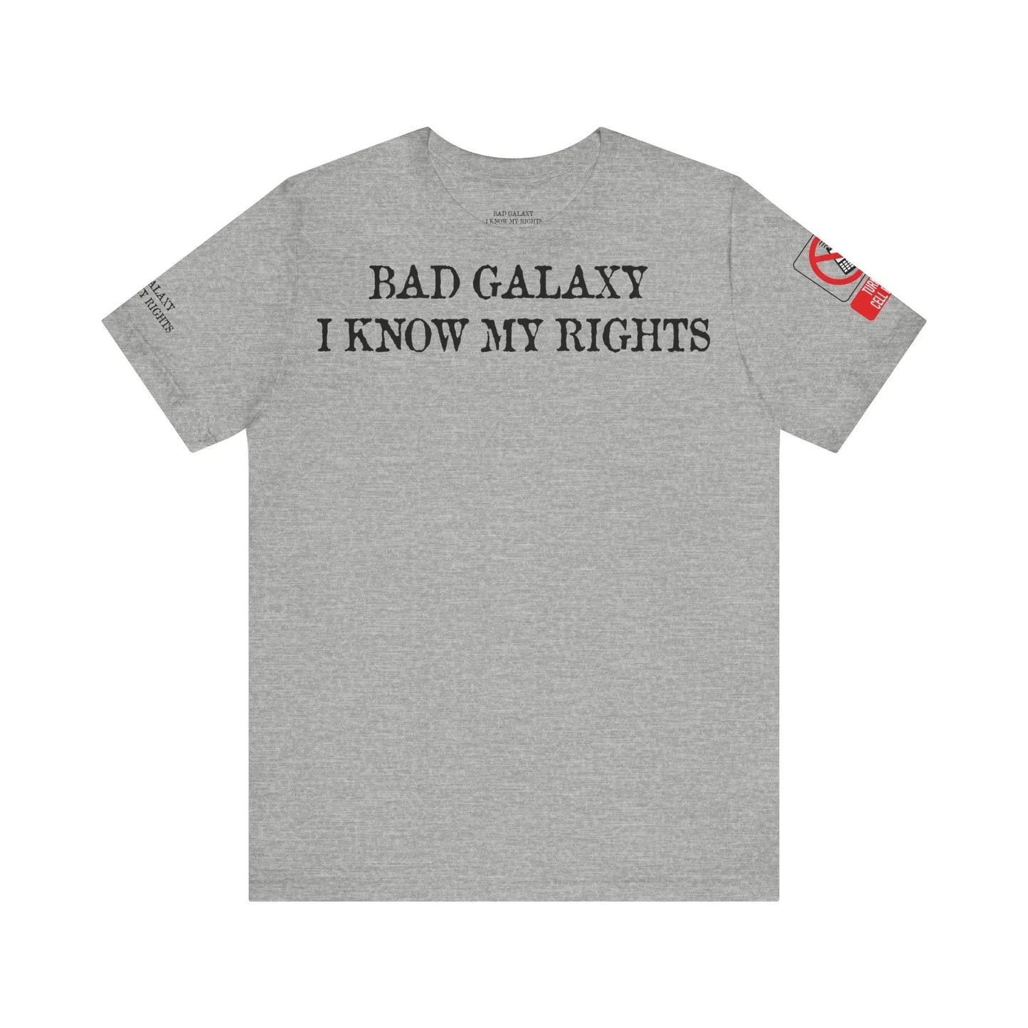 Red Stamp Tee Shirt Made In USA With 100 Percent Cotton Eco Inks From Bad Galaxy Official