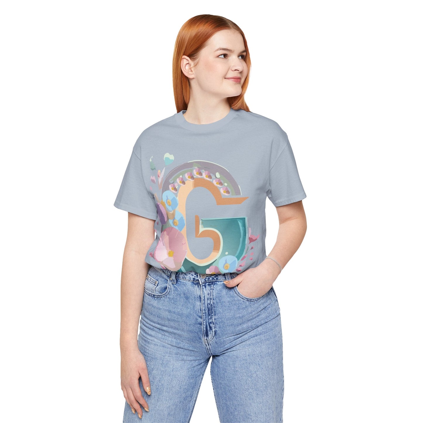 Letter G Graphic Tee Unisex Jersey Short Sleeve From Adelpha Art Design Vintage Inspired Shirt