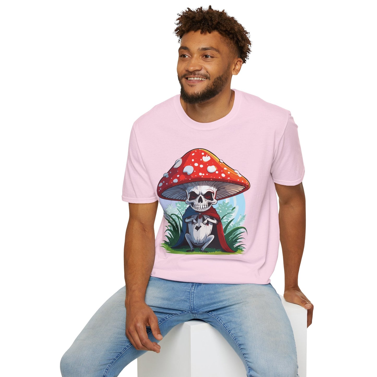 Mashroom Tee Shirt Unisex Gildan Softstyle Short Sleeve Cotton Tee With Funny Mashroom Graphic