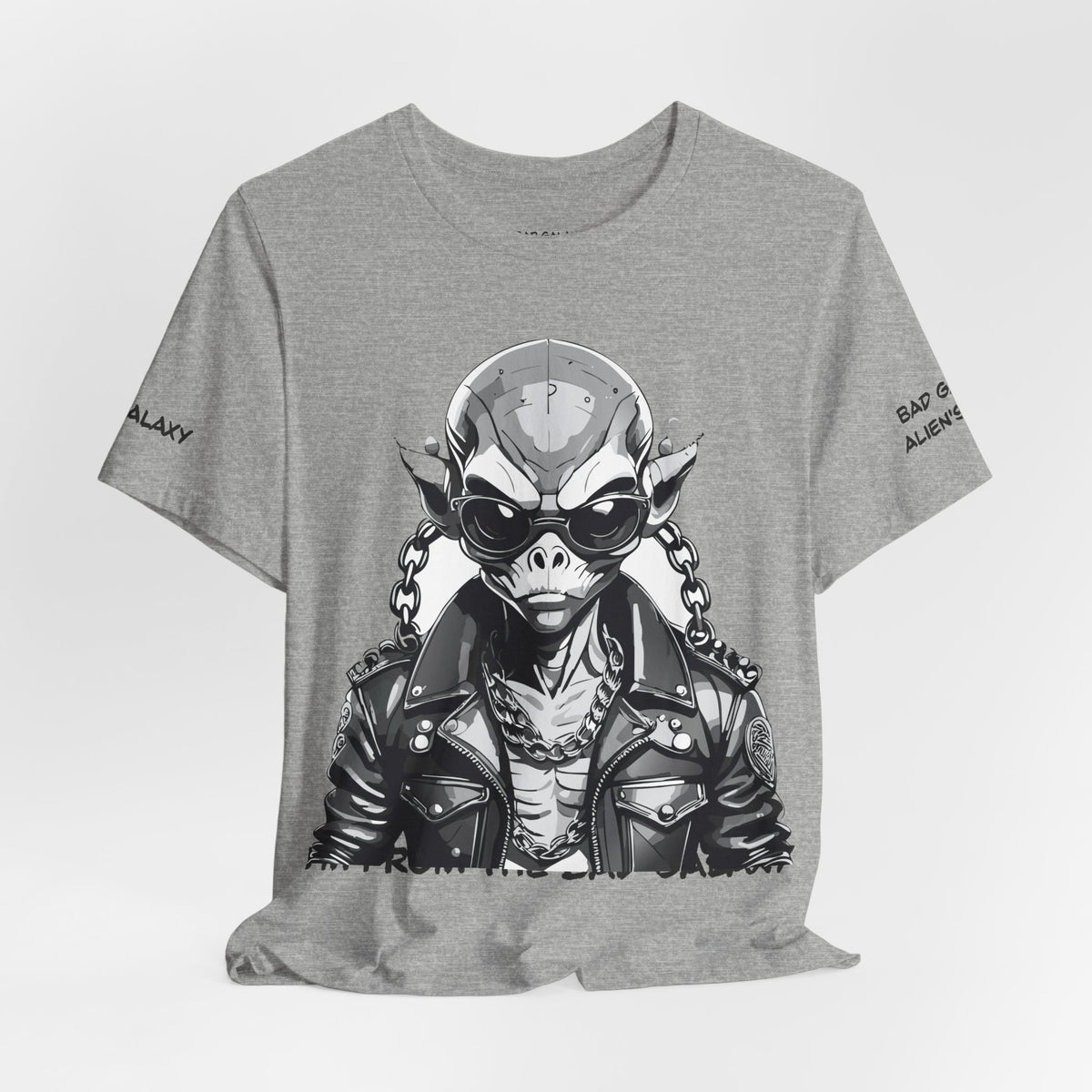 Alien Graphic Unisex Cotton Bella+Canvas Tee with Art Design b52