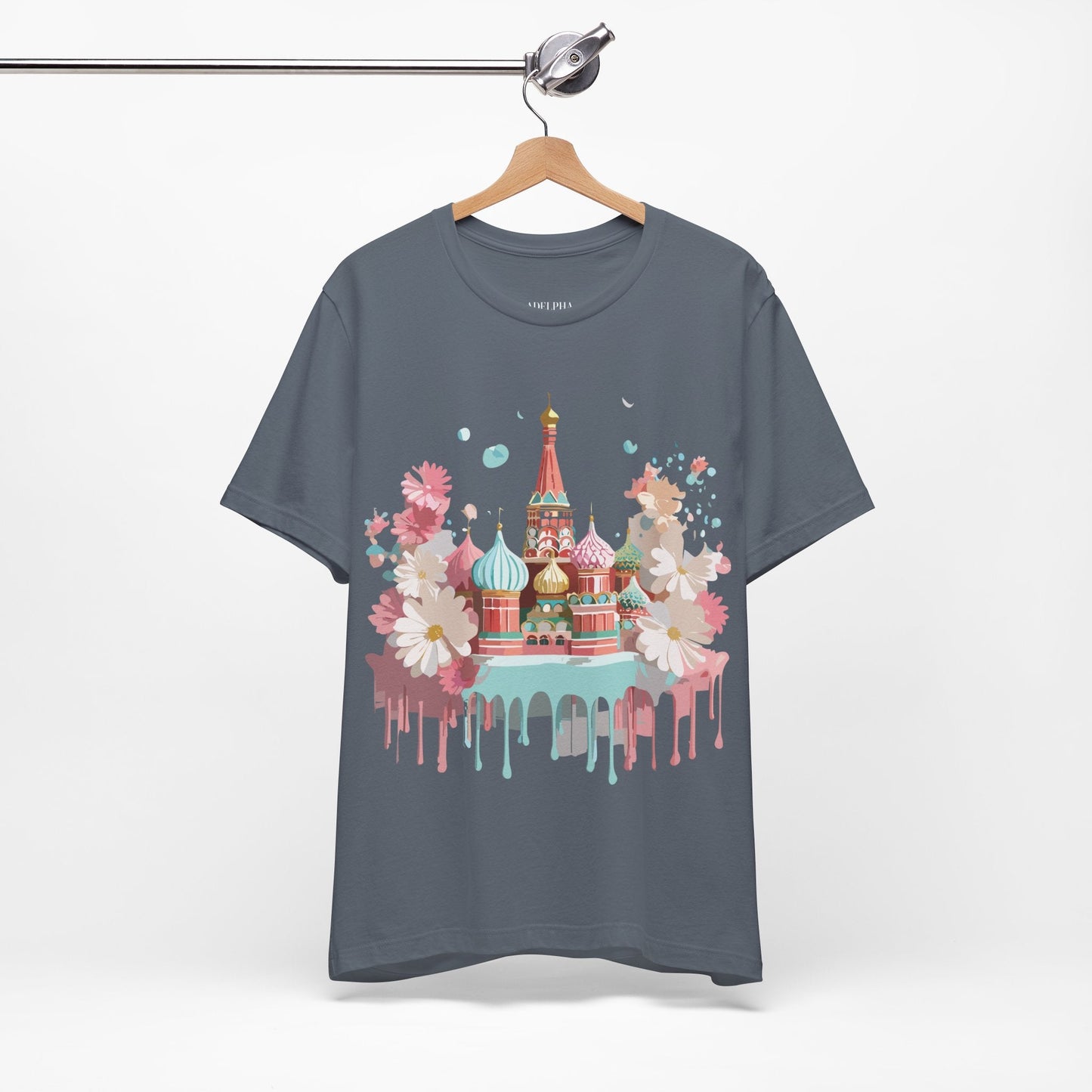 Unisex Moscow Tourist Shirt Graphic Tee by Adelpha Vintage Inspired Art Design Premium Quality