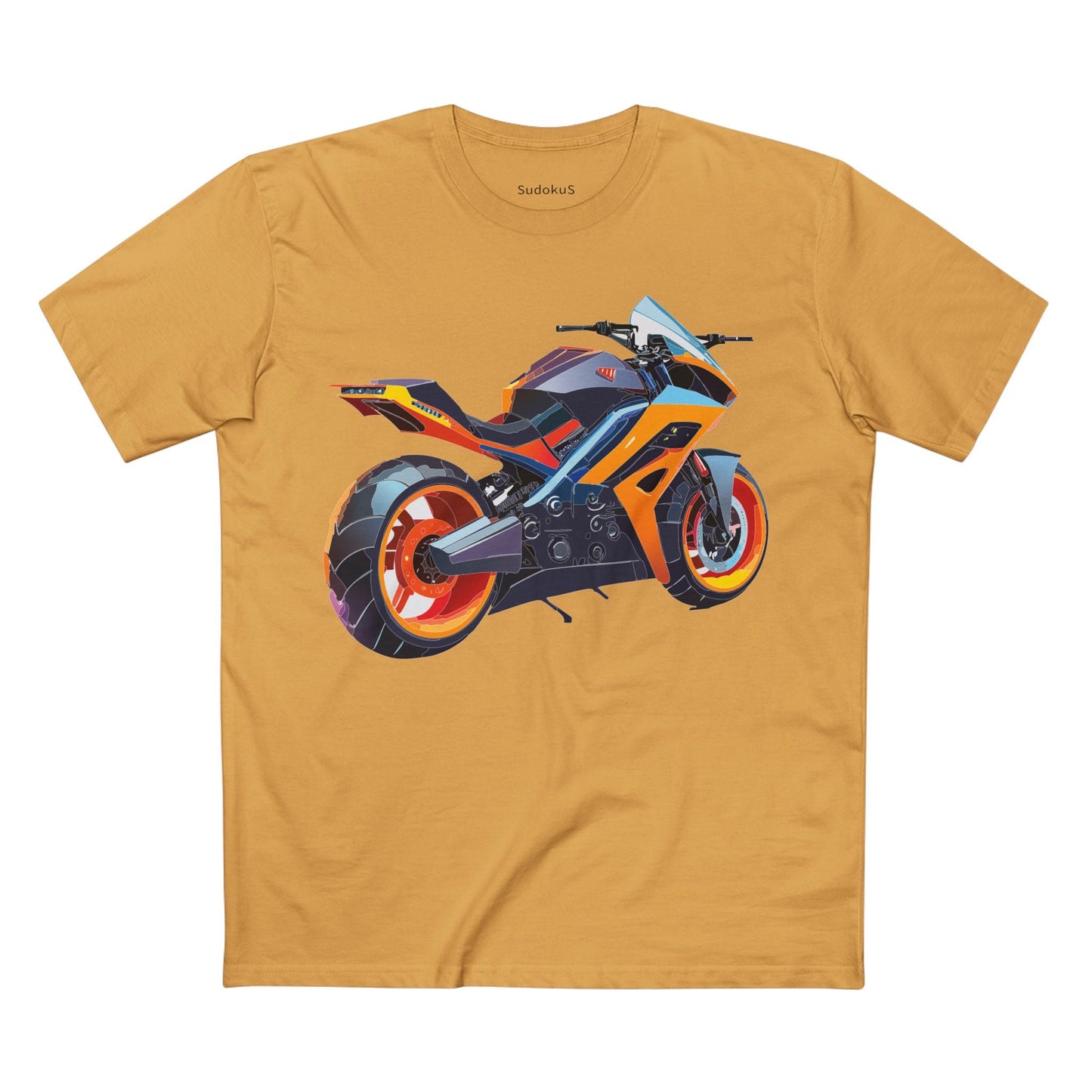 Moto Bike Graphic Unisex 100 Cotton Staple Tee 30
