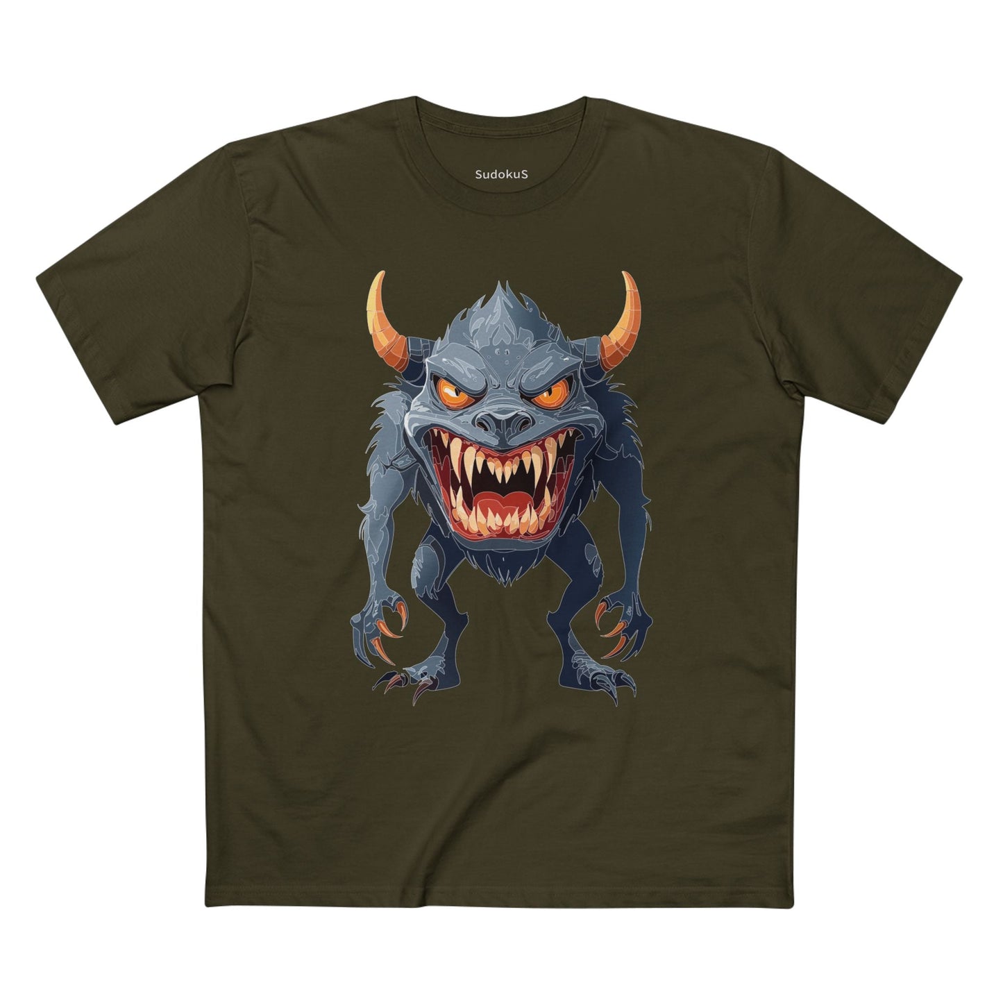 Cartoon Monsters Graphic Unisex 100 Cotton Staple Tee 4